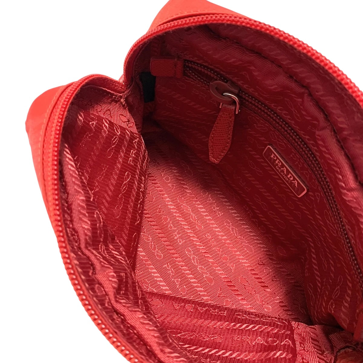 PRADA - Unisex Red Nylon Pouch