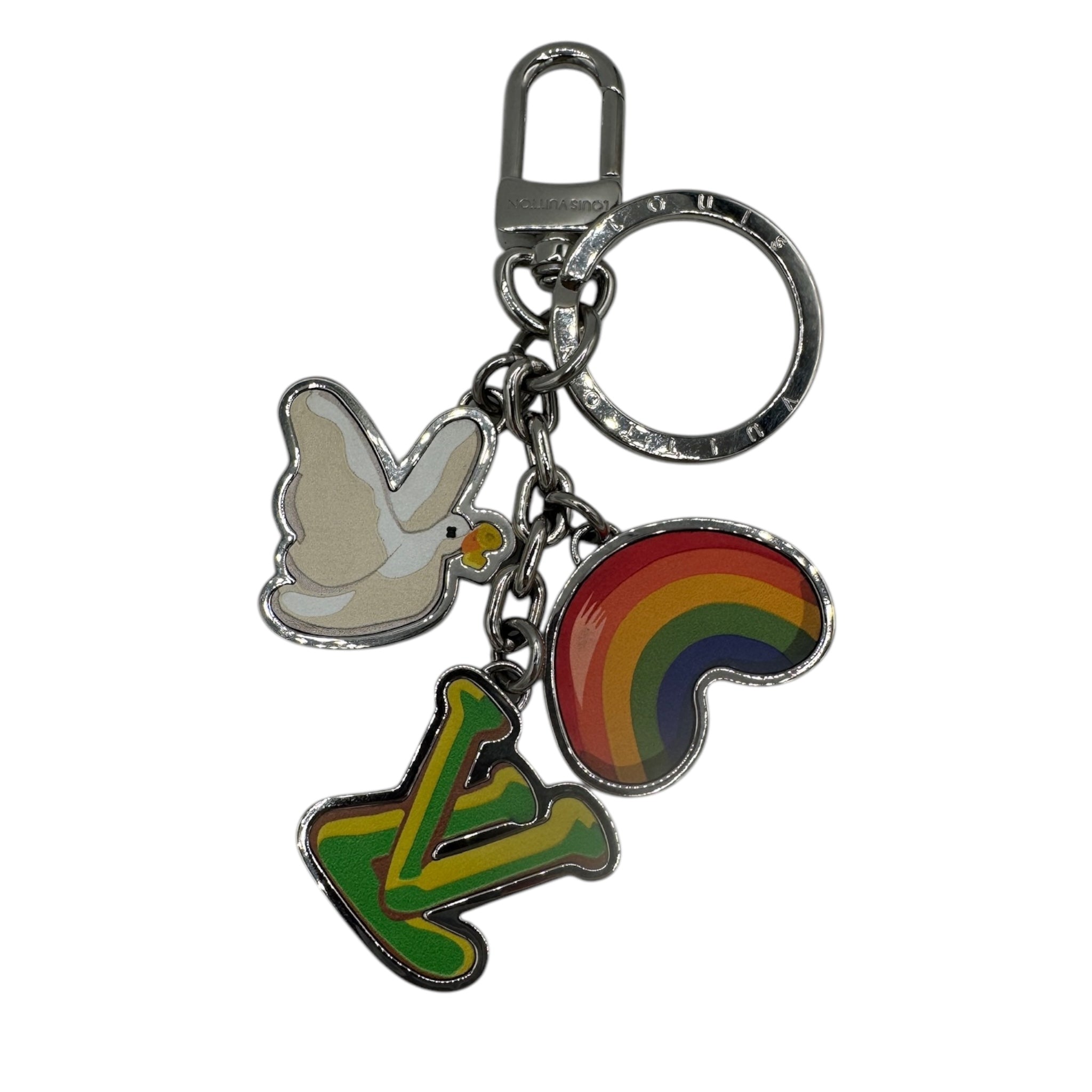 PRE-OWNED LV Good Vibes Rainbow Bag Charm