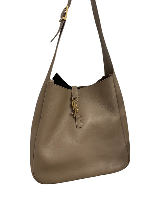 SAINT LAURENT - Taupe Supple Grained Leather Large Le 5 a 7 Shoulder Bag