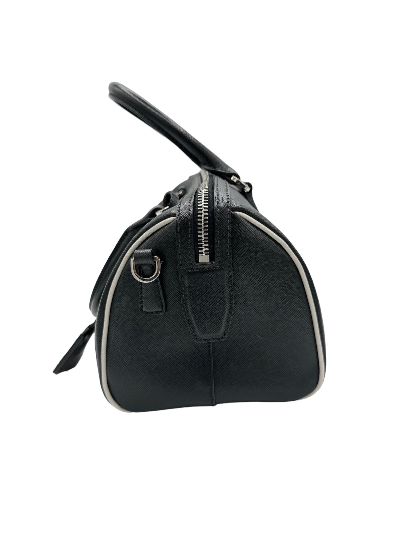 PRADA - Triangle Logo Black Lux Crossbody Bag