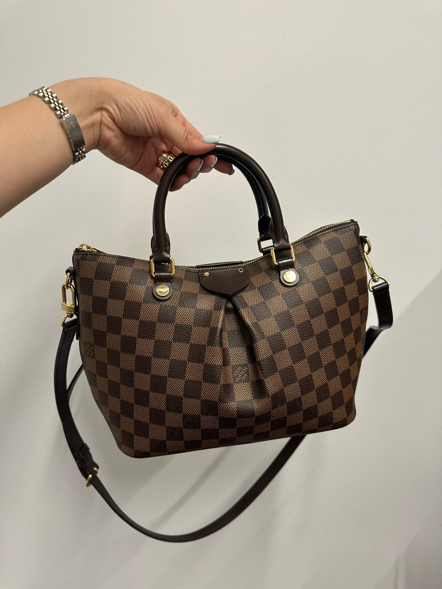 LOUIS VUITTON - Damier Ebene Sienna Handbag