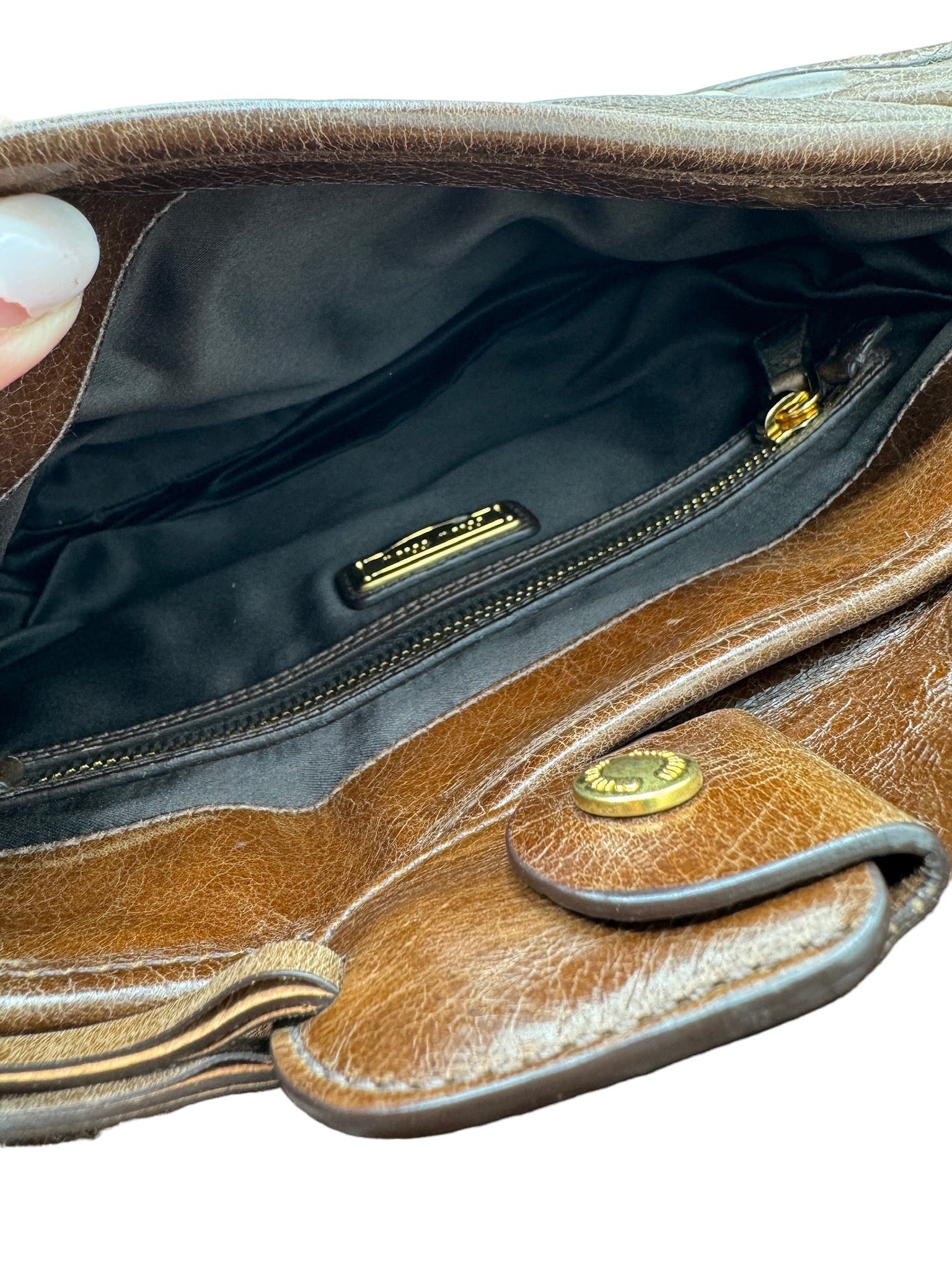 MIU MIU - Dark Brown Matelasse Crossbody Bag
