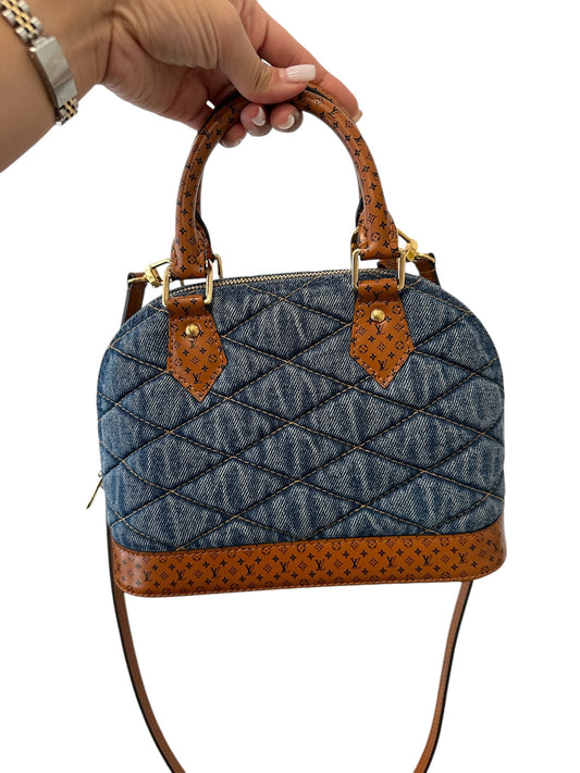 LOUIS VUITTON - Alma BB Monogram Malletage Calfskin Blue Denim