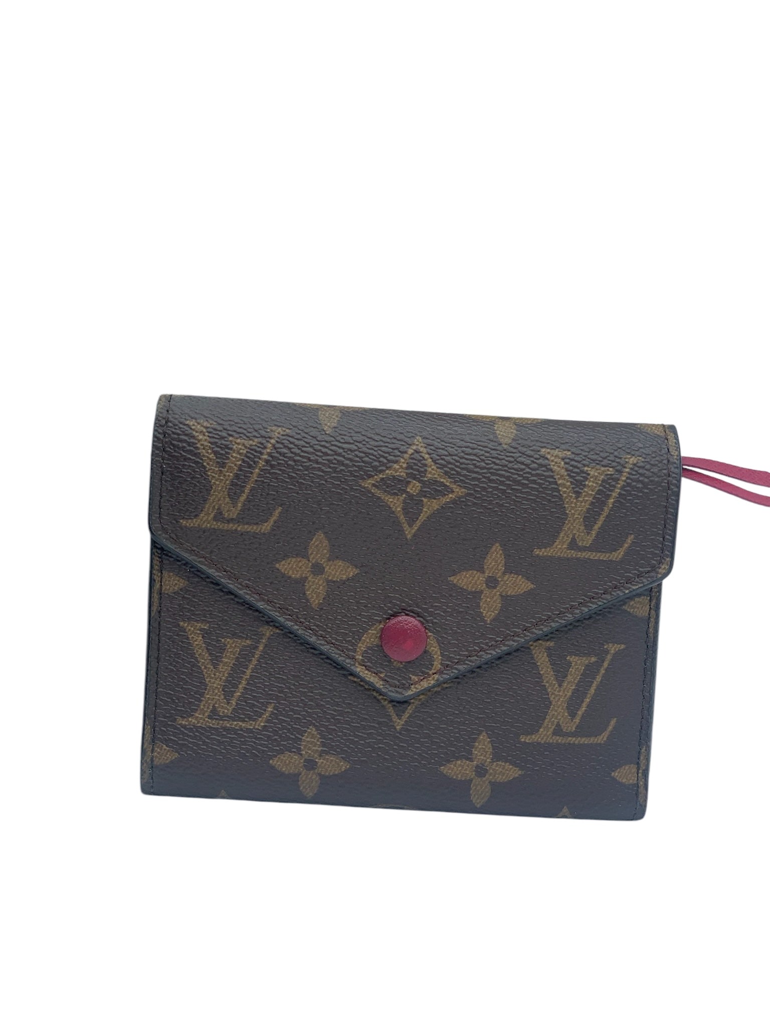 Cartera Victorine de lona con monograma LV de segunda mano en color marrón