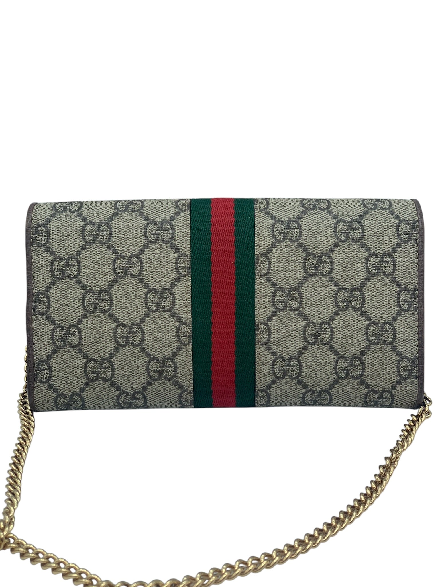 Cartera GG Ophidia de segunda mano con cadena, bolso cruzado de lona