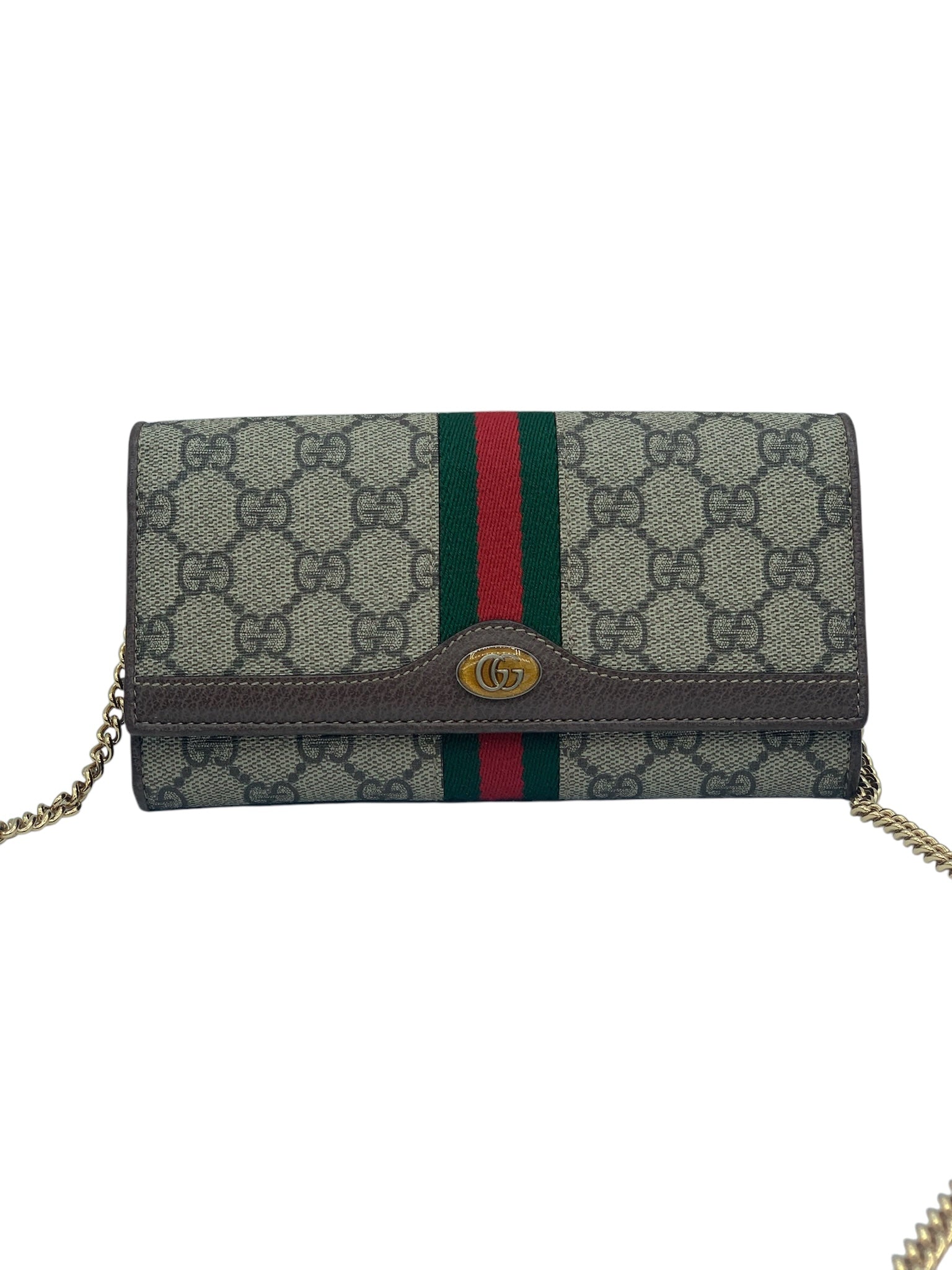 Cartera GG Ophidia de segunda mano con cadena, bolso cruzado de lona