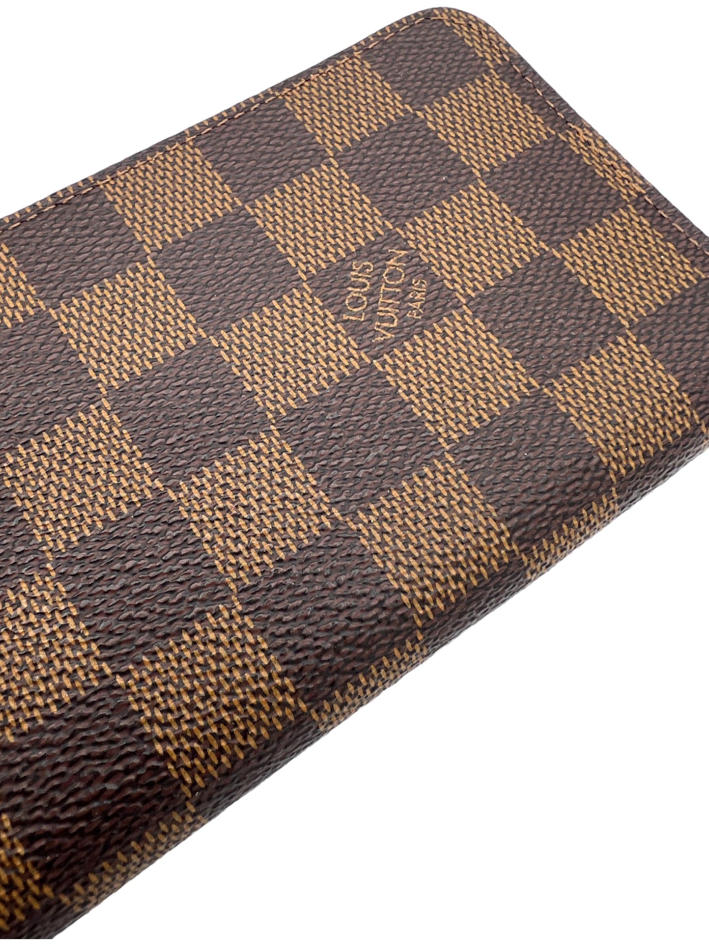 LOUIS VUITTON - Damier Ebene Rose Ballerina Clemence Wallet