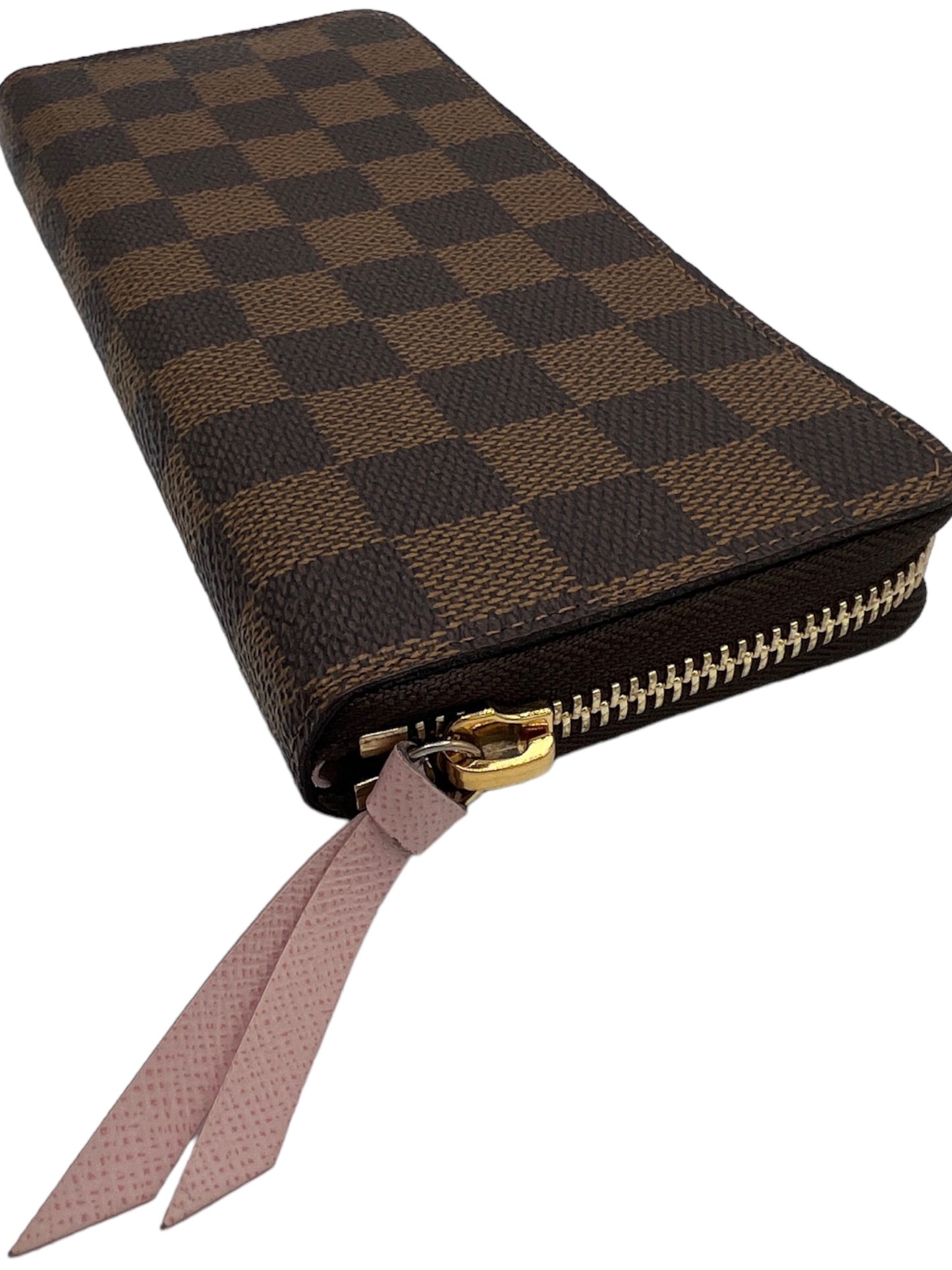 LOUIS VUITTON - Damier Ebene Rose Ballerina Clemence Wallet