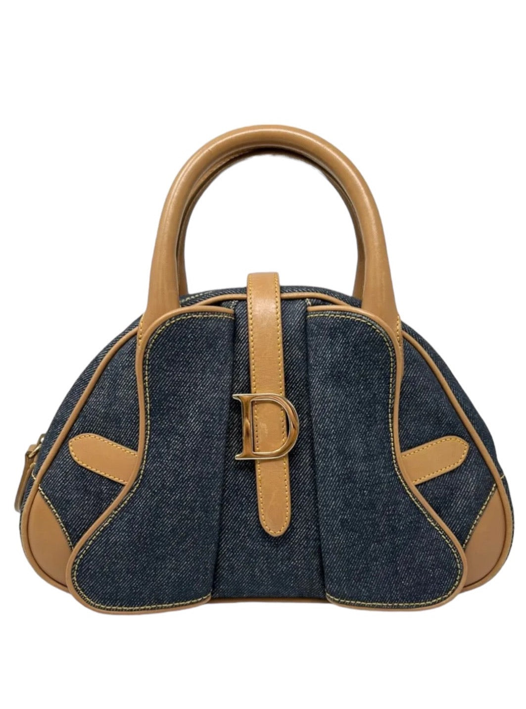 DIOR - Bolso Bowler Vintage Denim Saddle