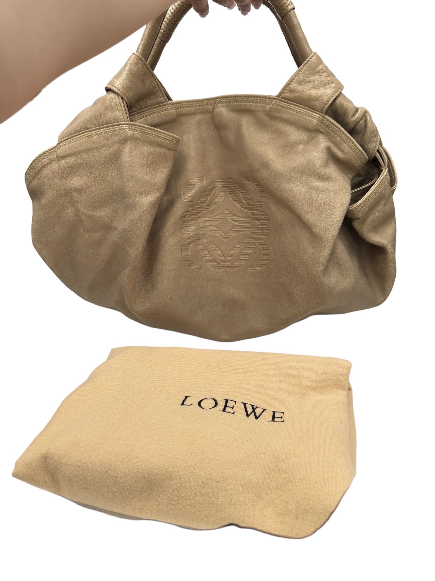 LOEWE - Nappa Aire Handbag Gold Nappa Leather