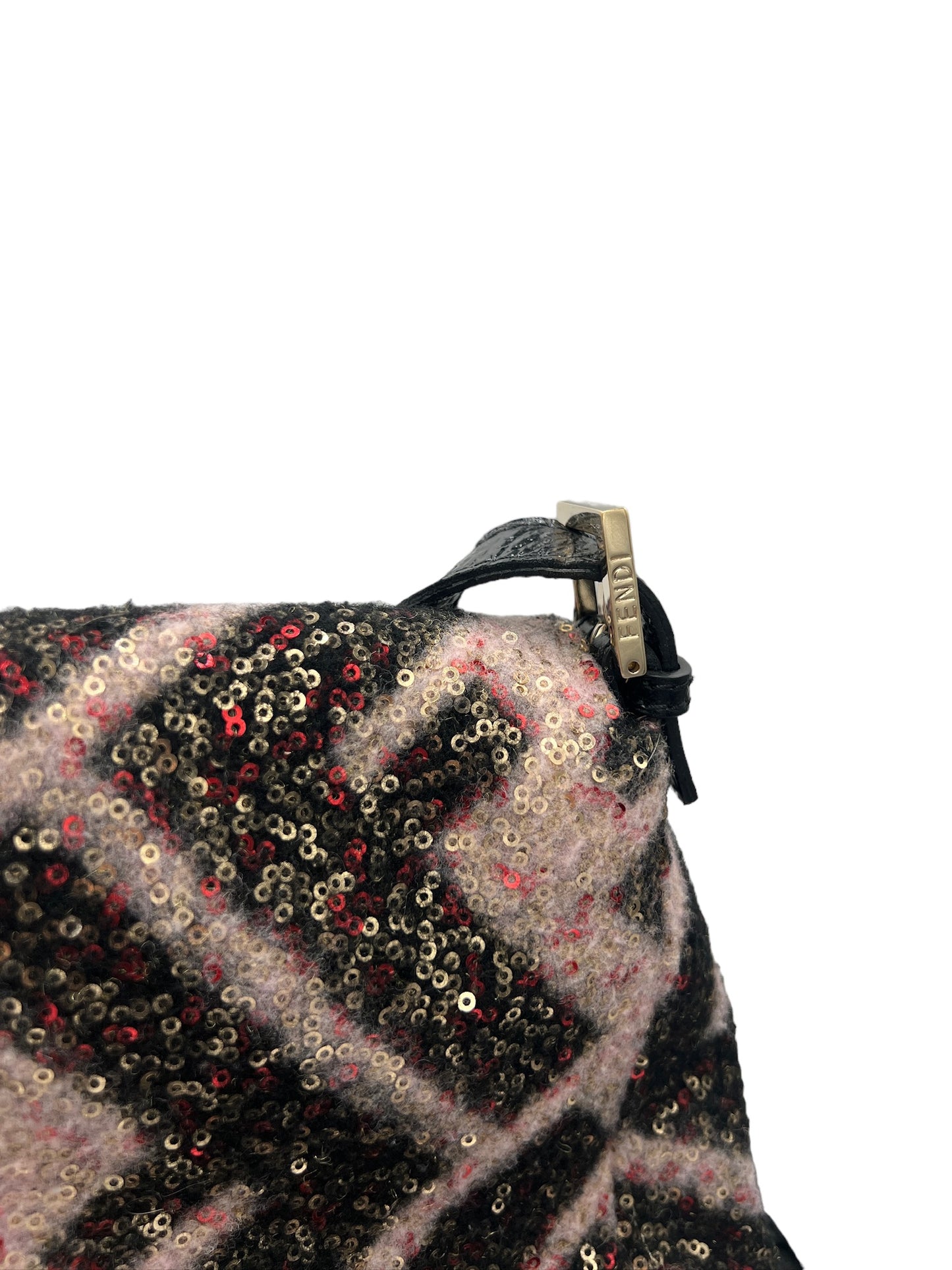 FENDI - Wool Sequin Macro FF Mama Baguette