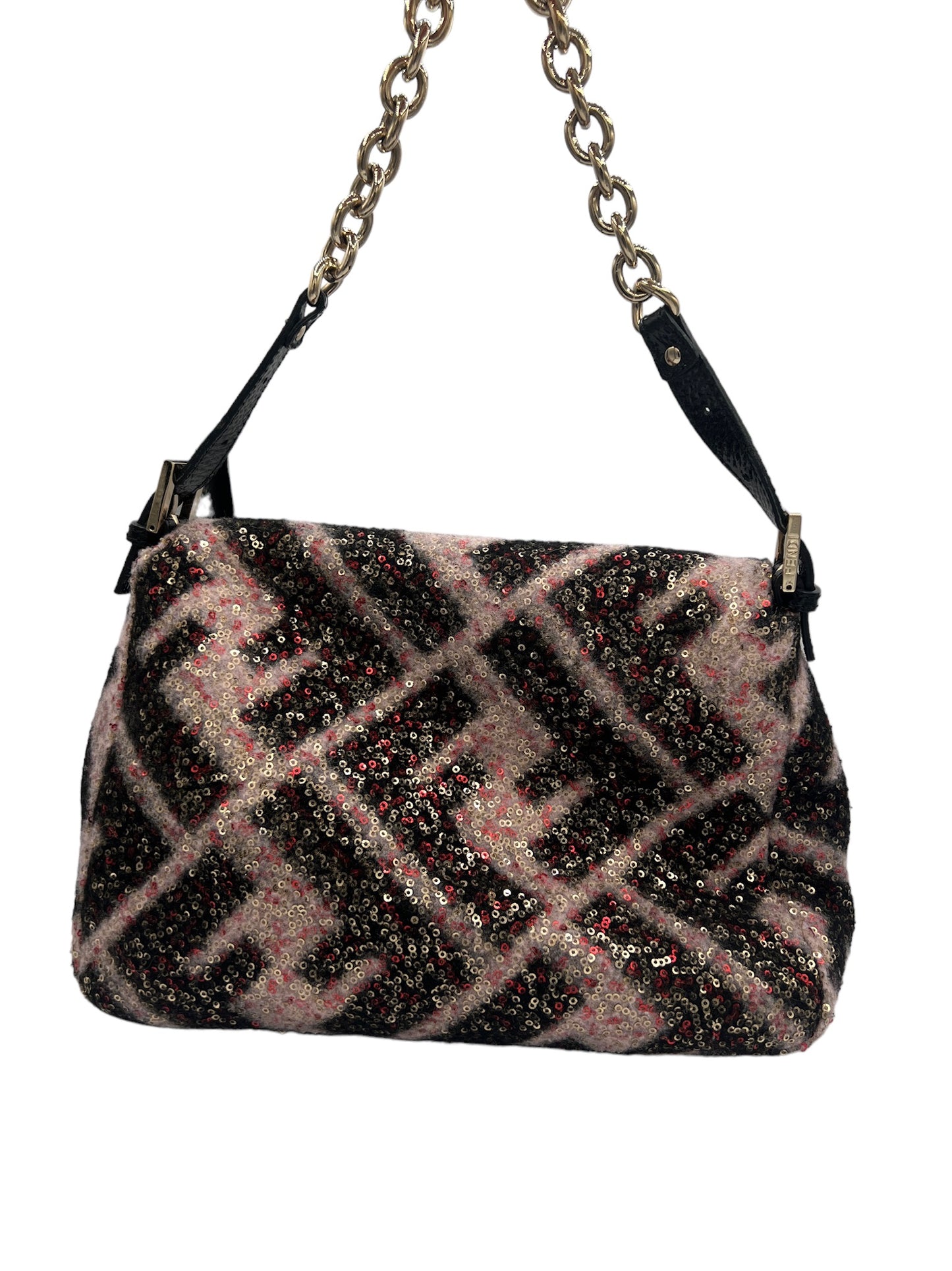 FENDI - Wool Sequin Macro FF Mama Baguette