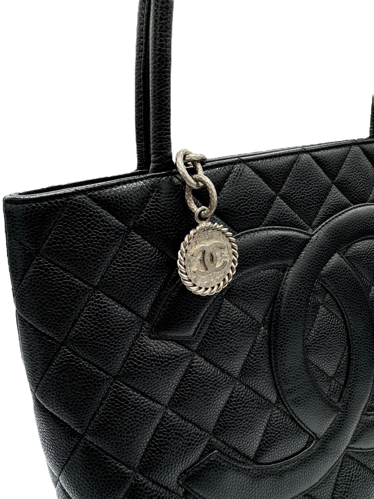 CHANEL - Caviar Medallion Tote Bag Black Caviar Skin