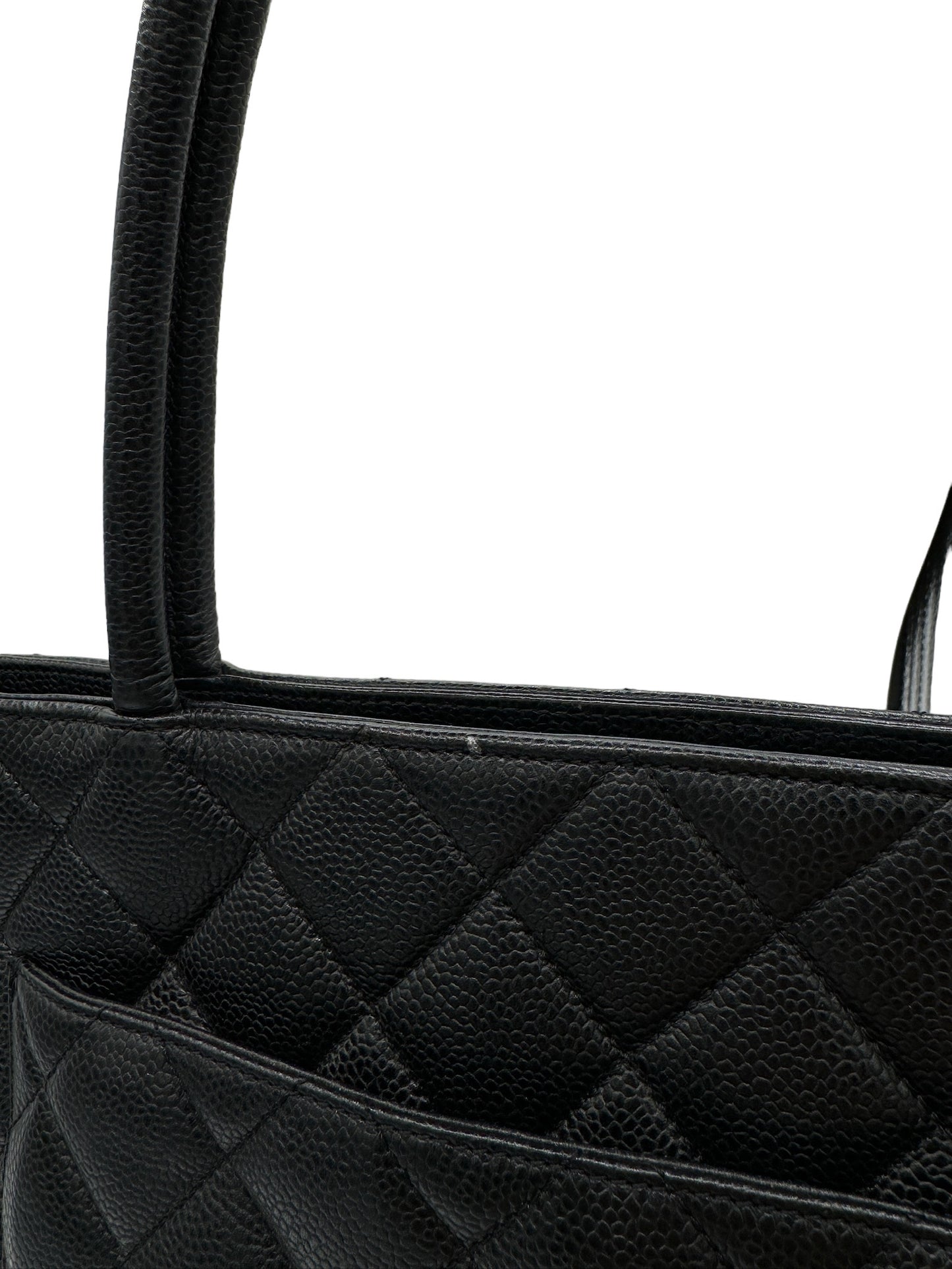 CHANEL - Caviar Medallion Tote Bag Black Caviar Skin