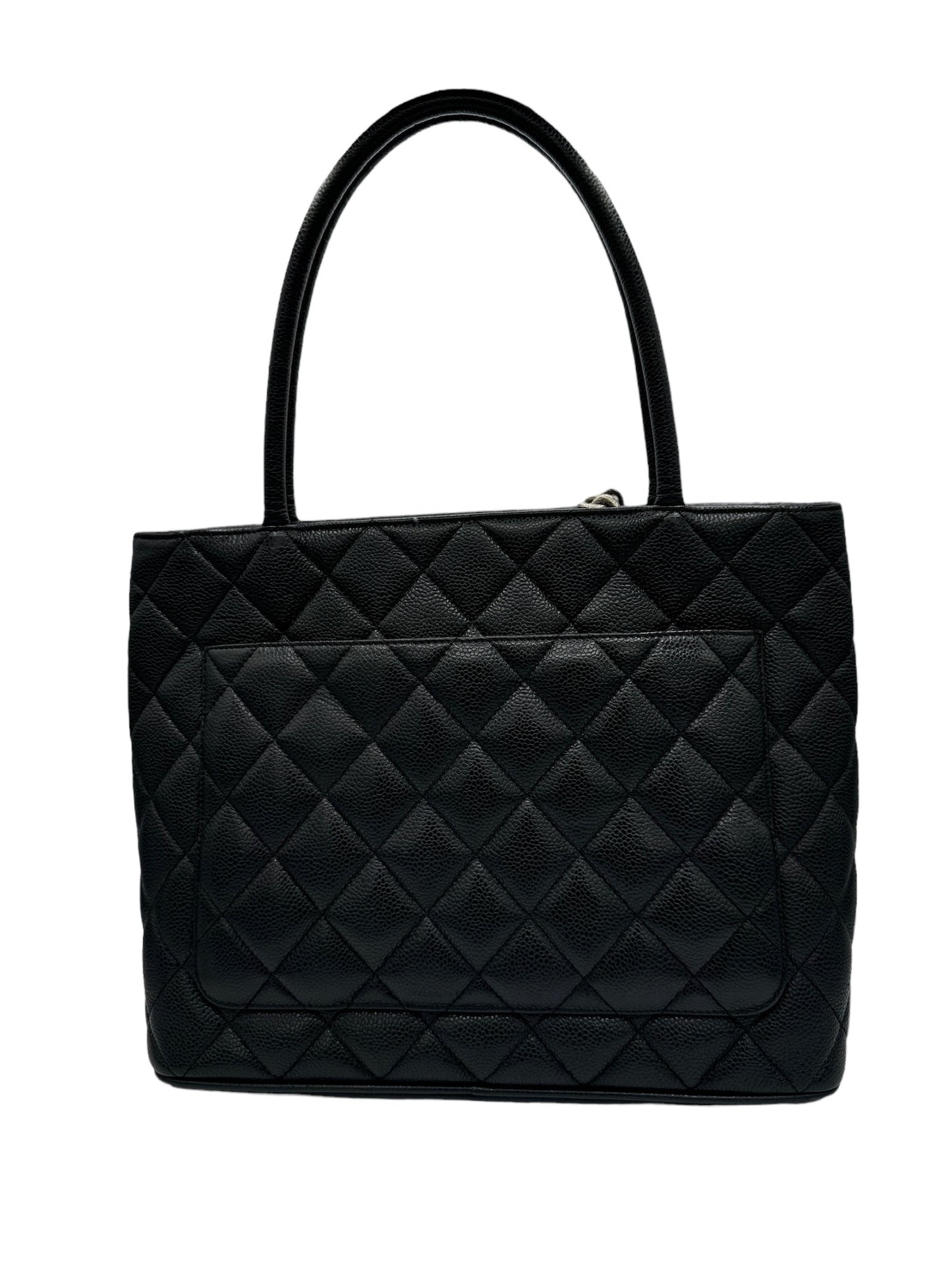 CHANEL - Caviar Medallion Tote Bag Black Caviar Skin