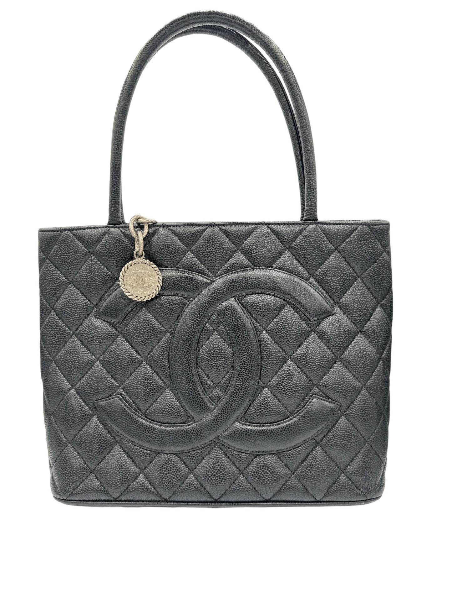 CHANEL - Caviar Medallion Tote Bag Black Caviar Skin