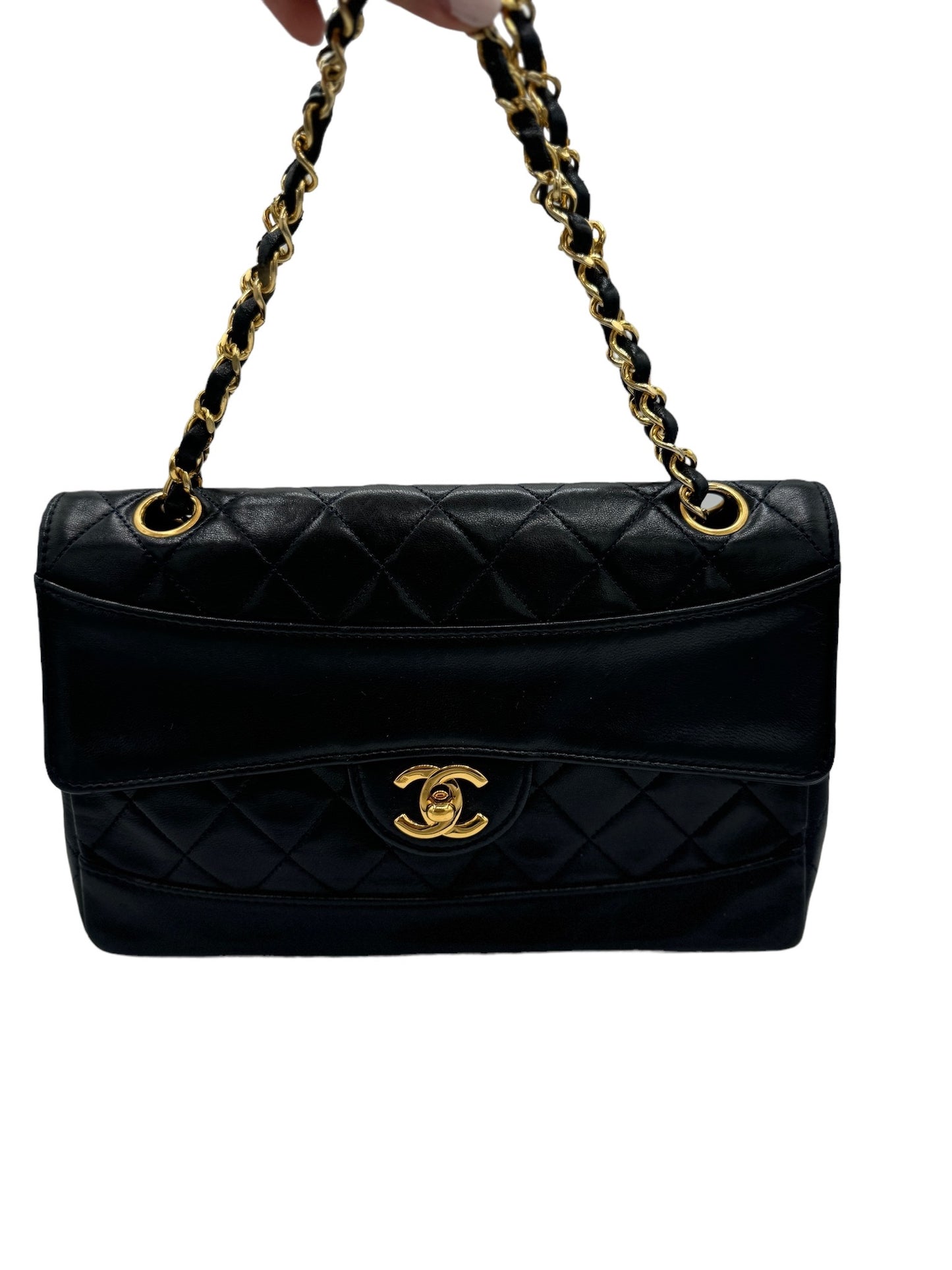 CHANEL - Matelasse Dark Navy Lambskin Shoulder Bag