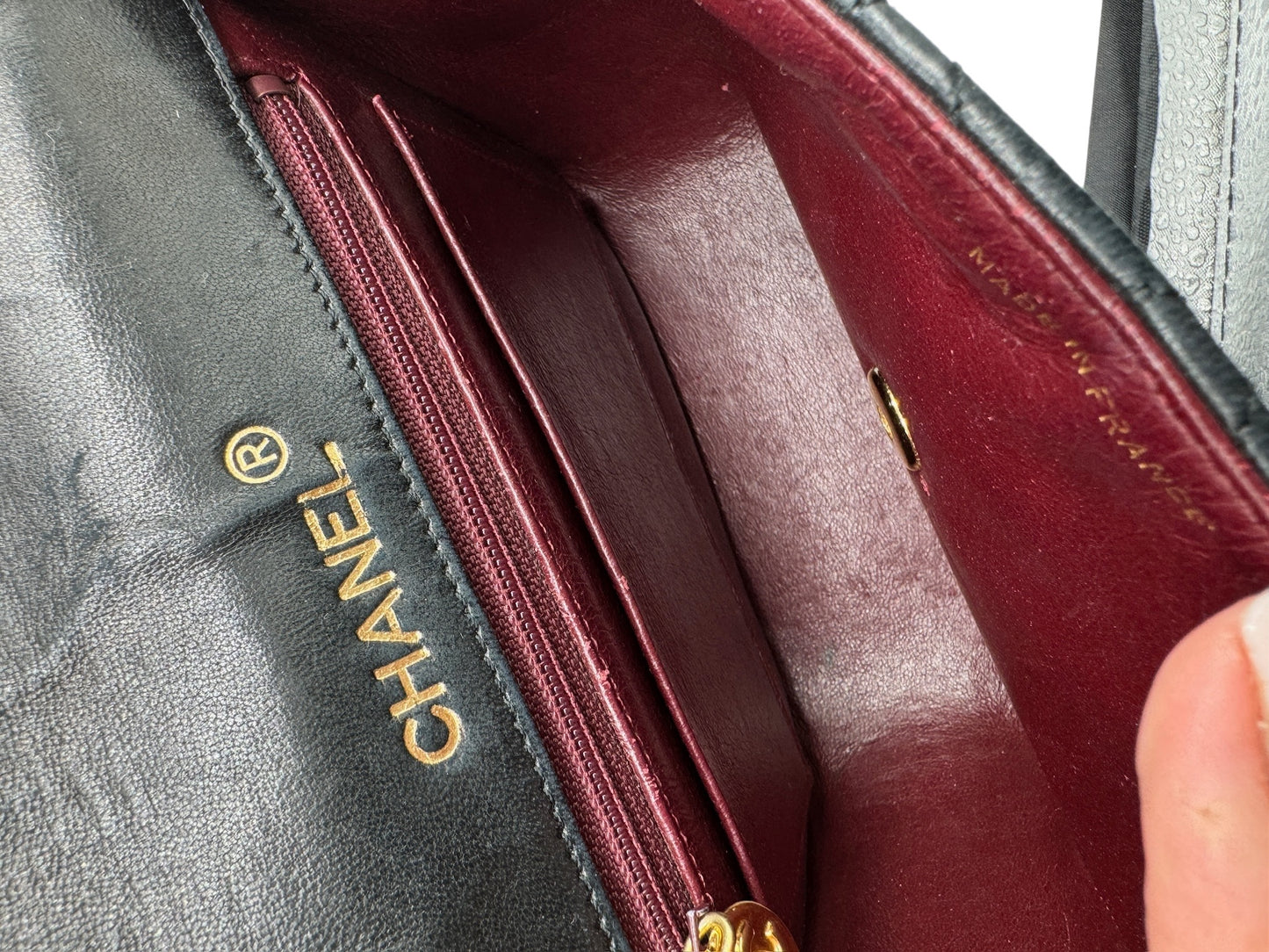 CHANEL - Matelasse Black Lambskin Handbag