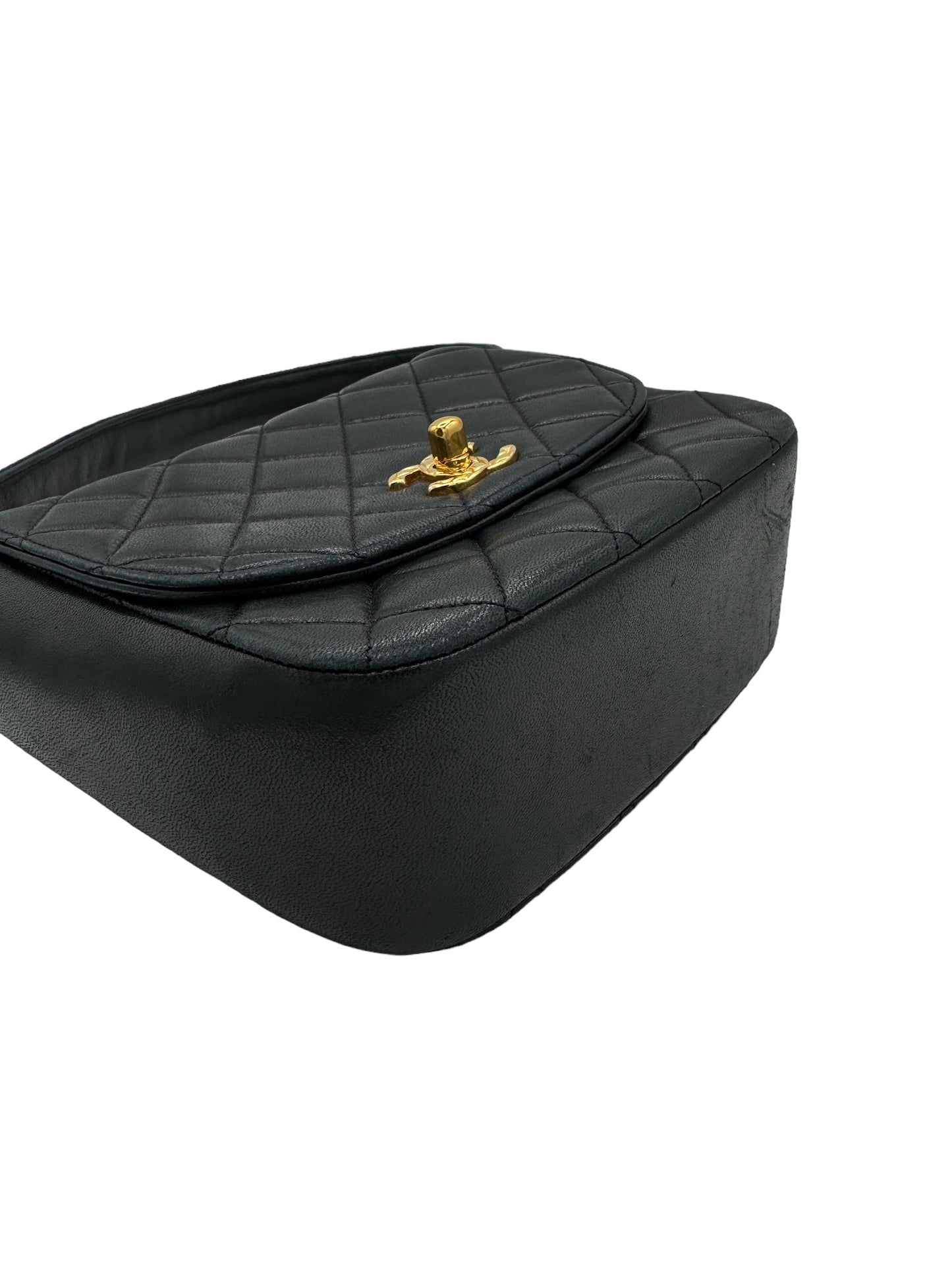 CHANEL - Matelasse Black Lambskin Handbag