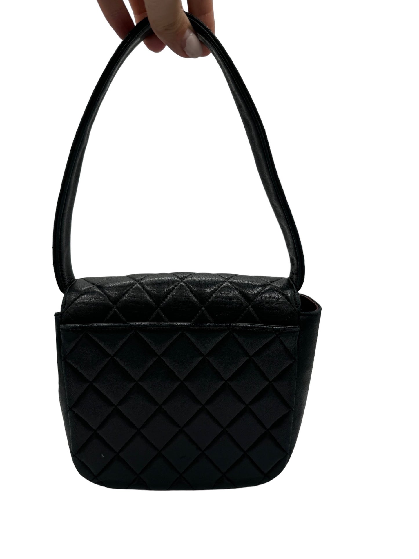 CHANEL - Matelasse Black Lambskin Handbag