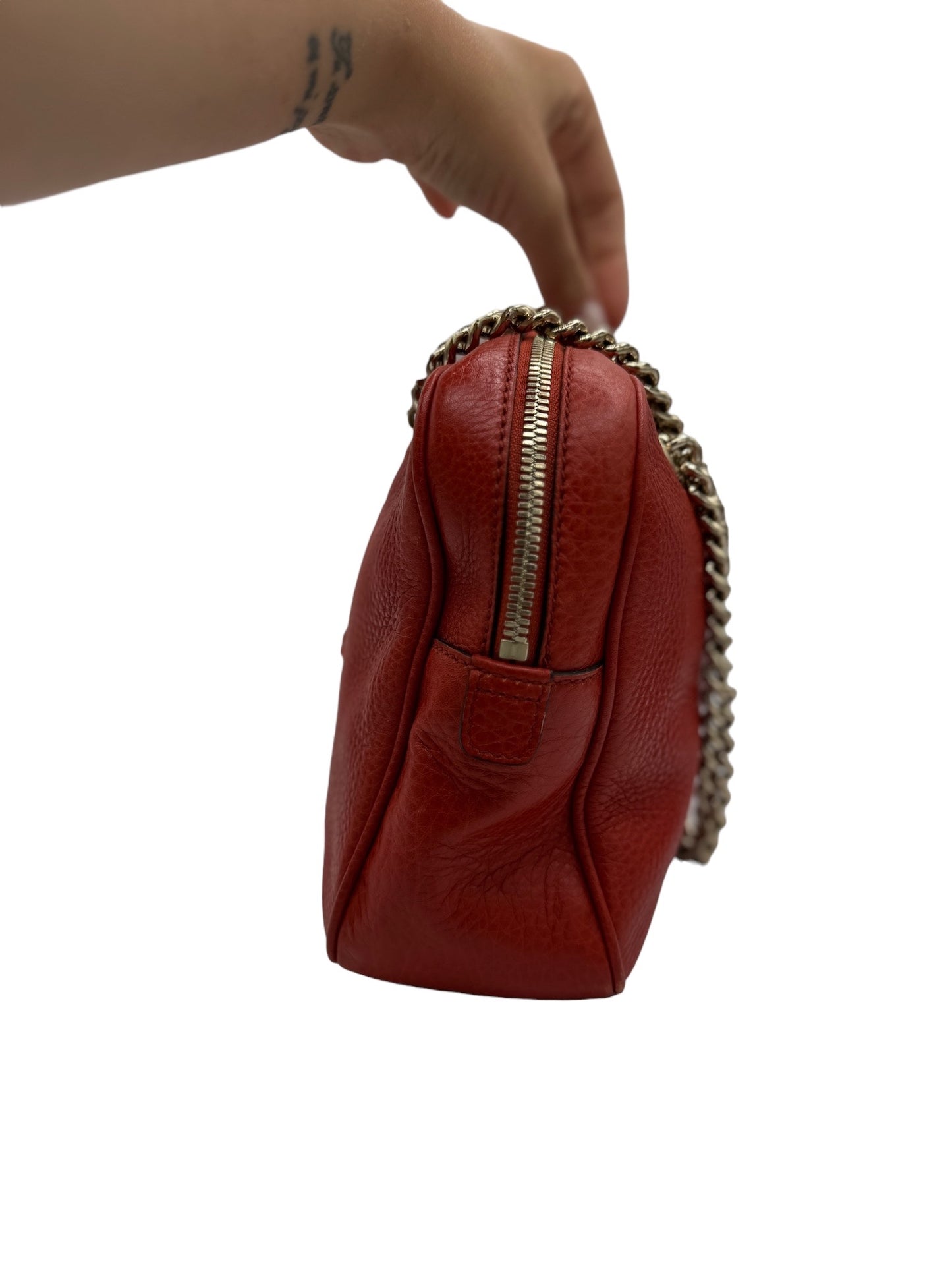 GUCCI - Soho Shoulder Bag Red Leather