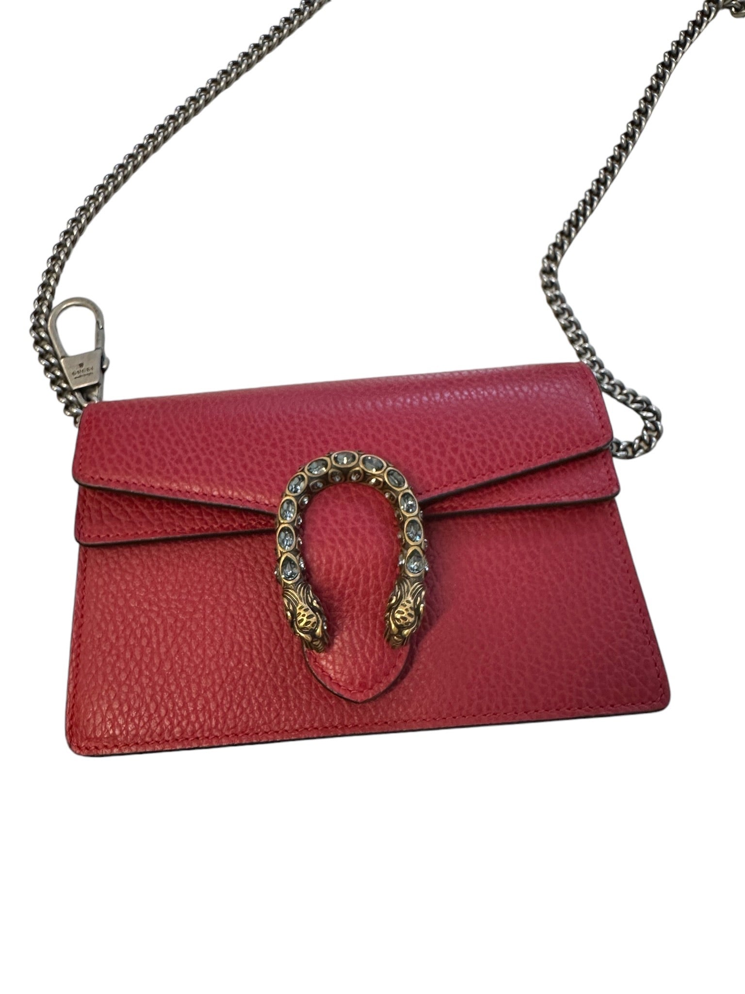 GUCCI - Super Mini Dionysus de piel de becerro en color dólar rojo