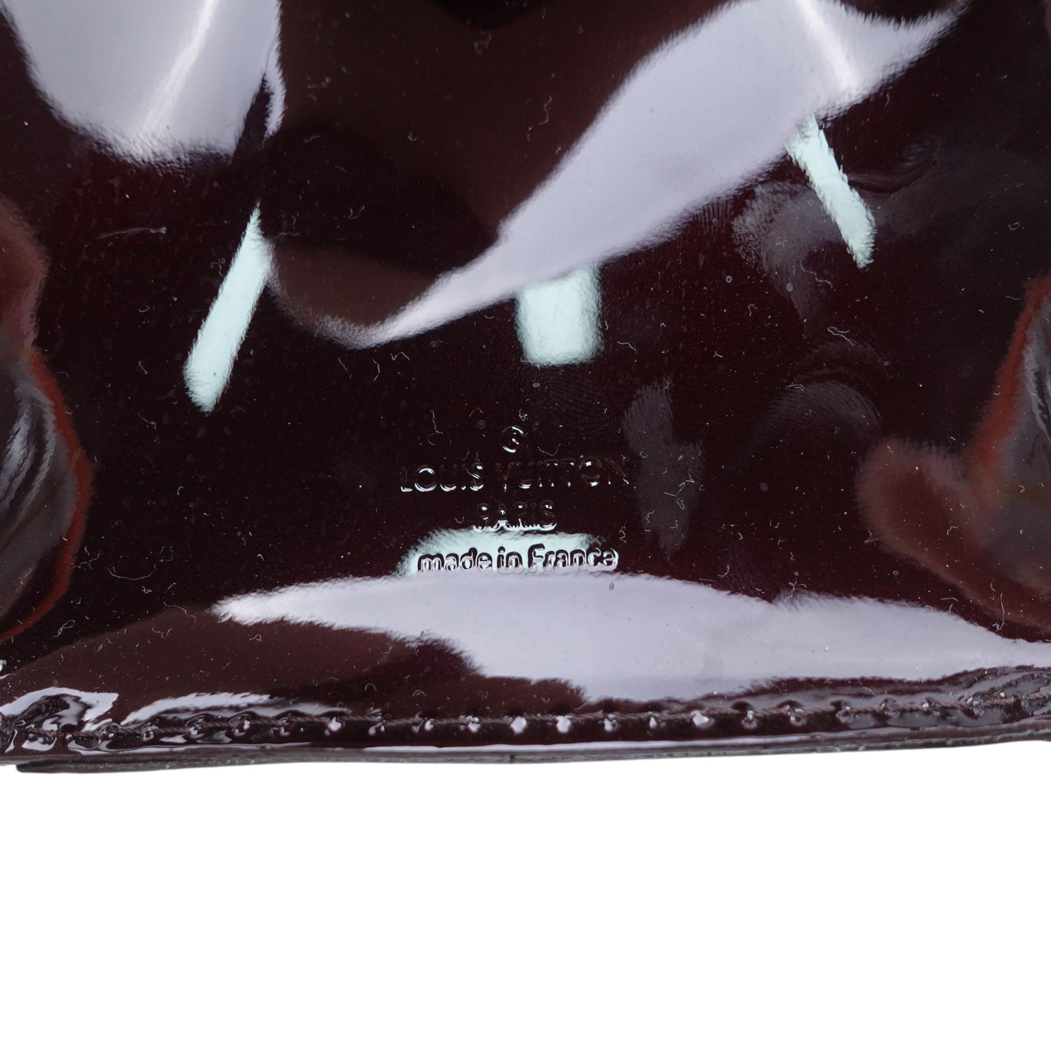 PRE-OWNED LV Burgundy Neo Triangle Shoulder Bag Vernis