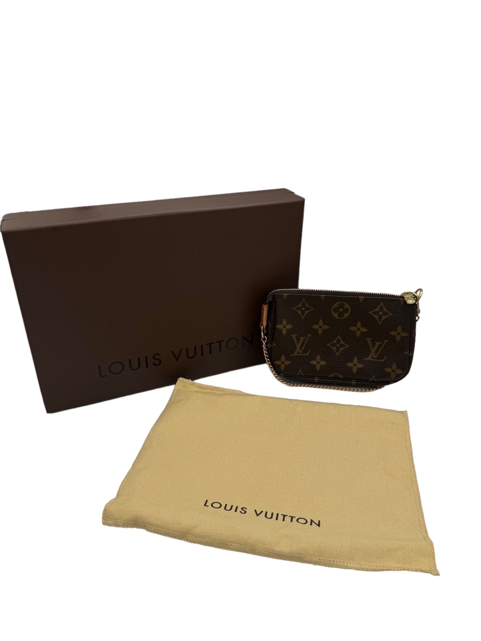 LOUIS VUITTON - Mini Pochette Brown Monogram Handbag