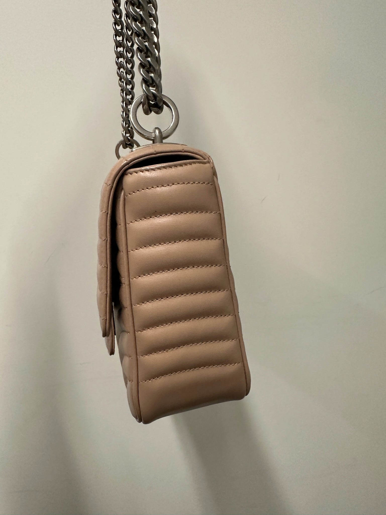 PRADA - Cipria Soft Calf Medium Diagramme Flap Bag