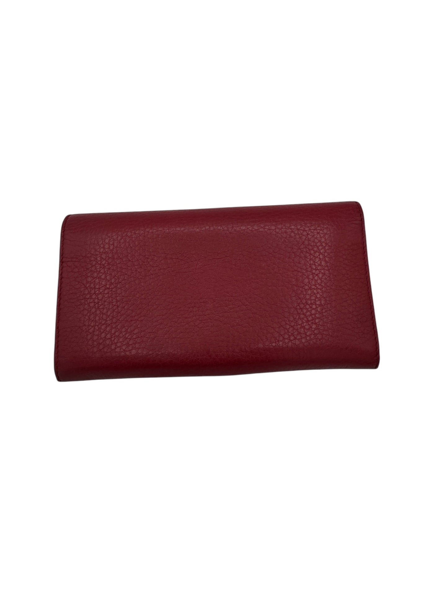 PRE-OWNED GG Marmont Red Continental Wallet