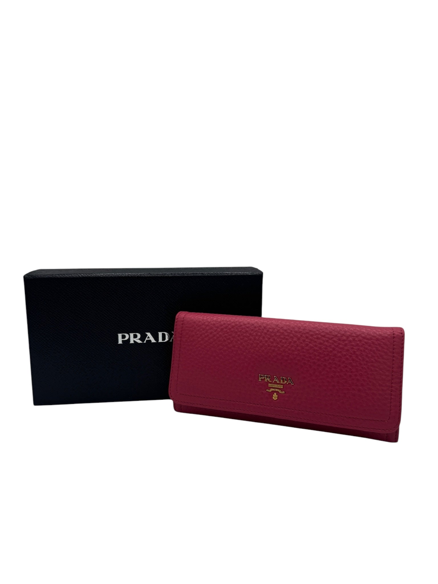 PRE-OWNED Fucsia Leather Long Wallet