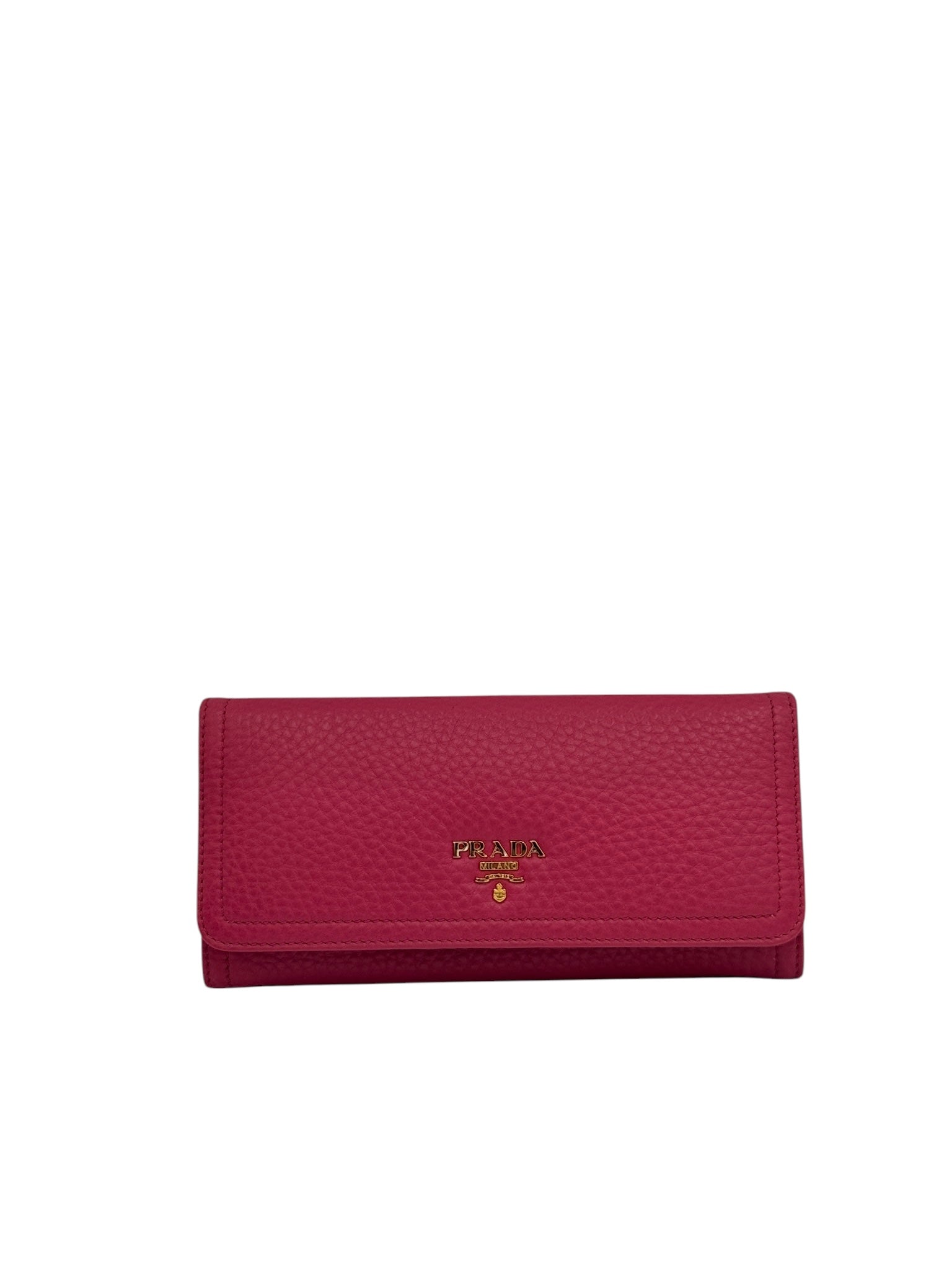 PRE-OWNED Fucsia Leather Long Wallet