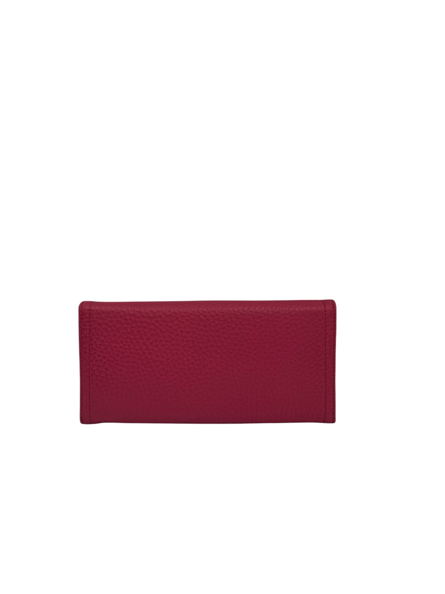 PRE-OWNED Fucsia Leather Long Wallet