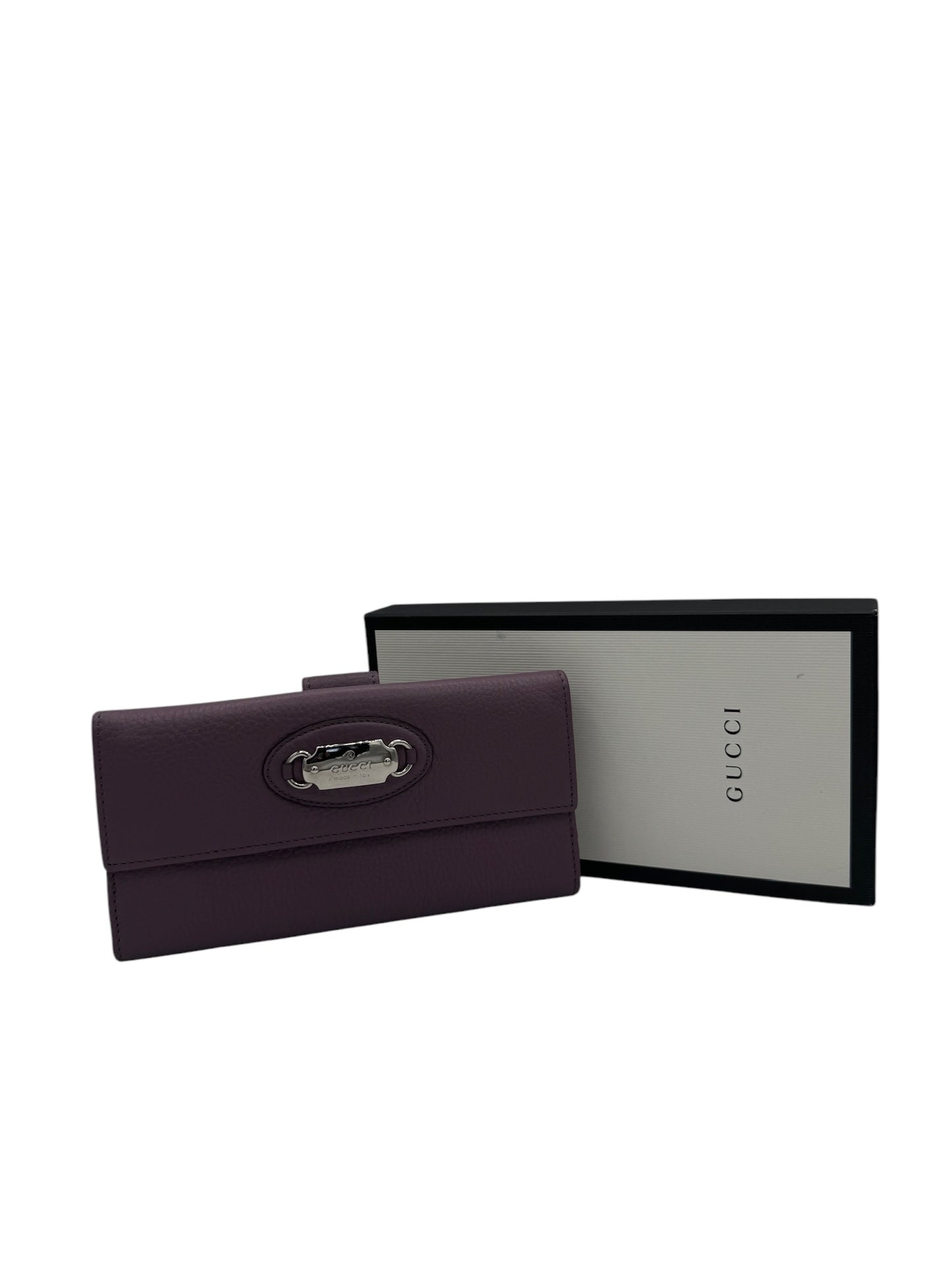 PRE-OWNED GG Purple Dollar Continental Wallet