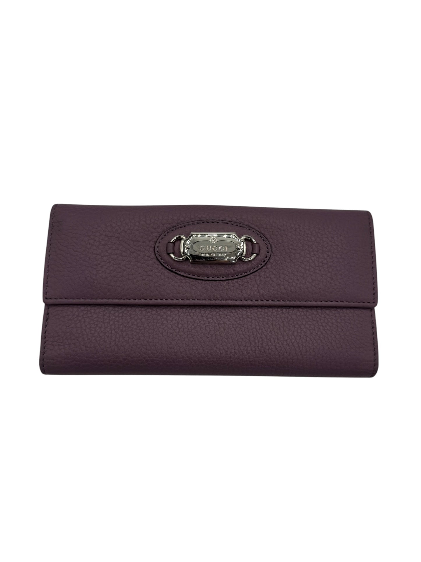 PRE-OWNED GG Purple Dollar Continental Wallet