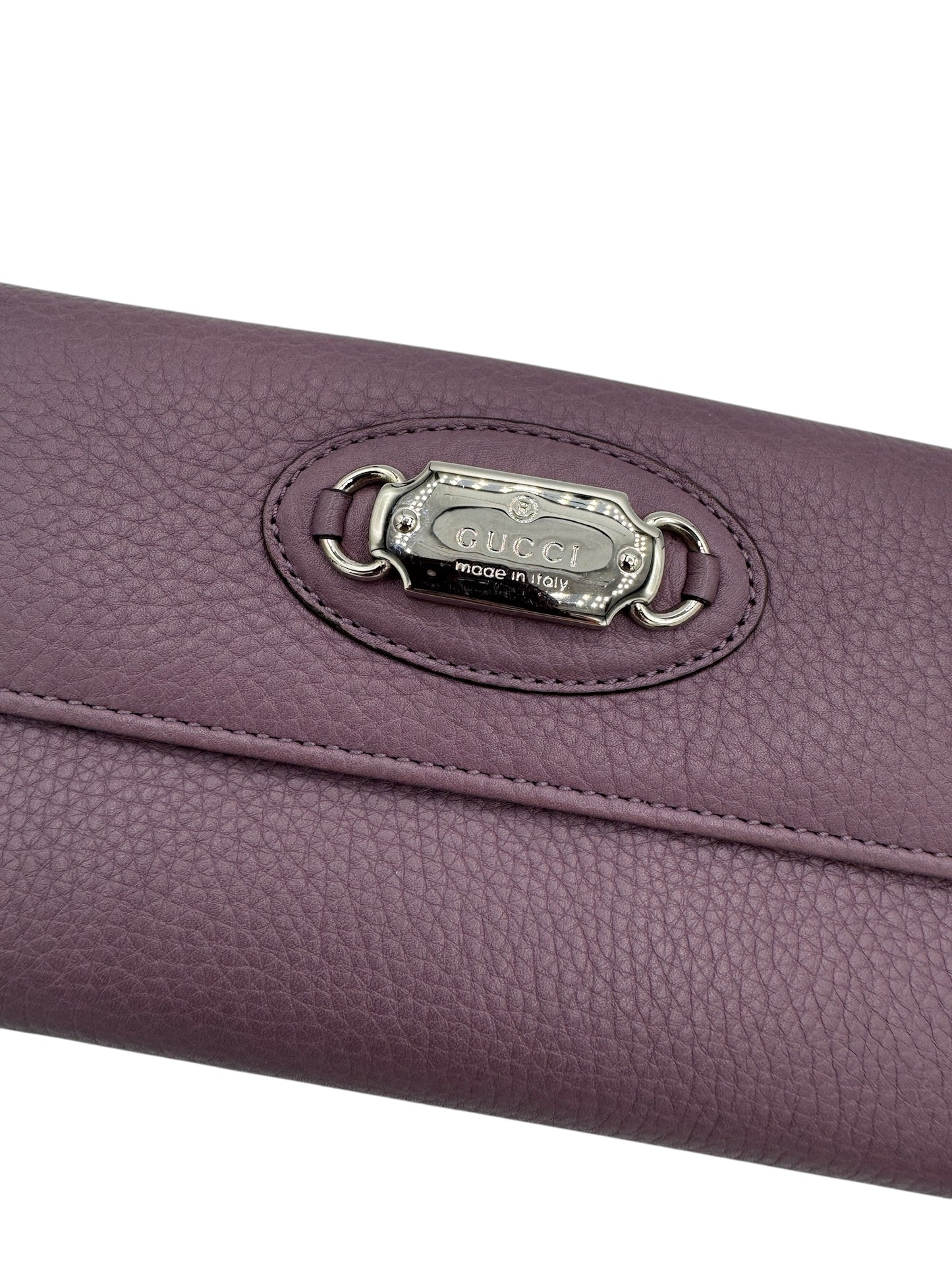 PRE-OWNED GG Purple Dollar Continental Wallet