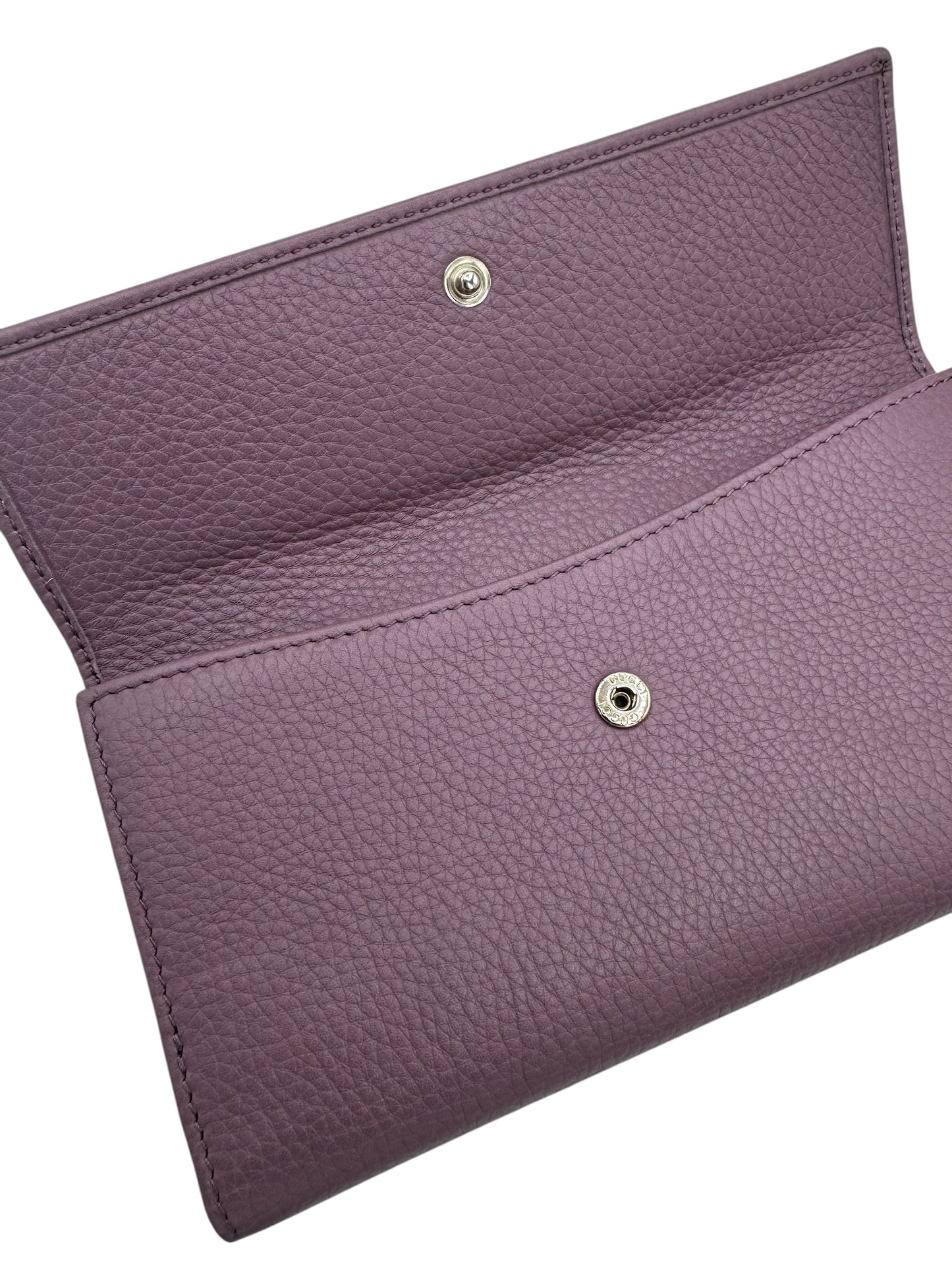 PRE-OWNED GG Purple Dollar Continental Wallet