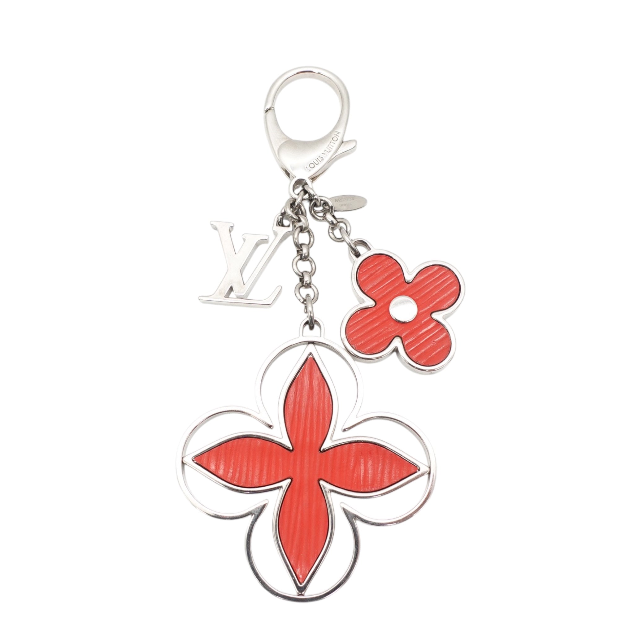PRE-OWNED LV Red Epi Flower Rimy Bag Charm