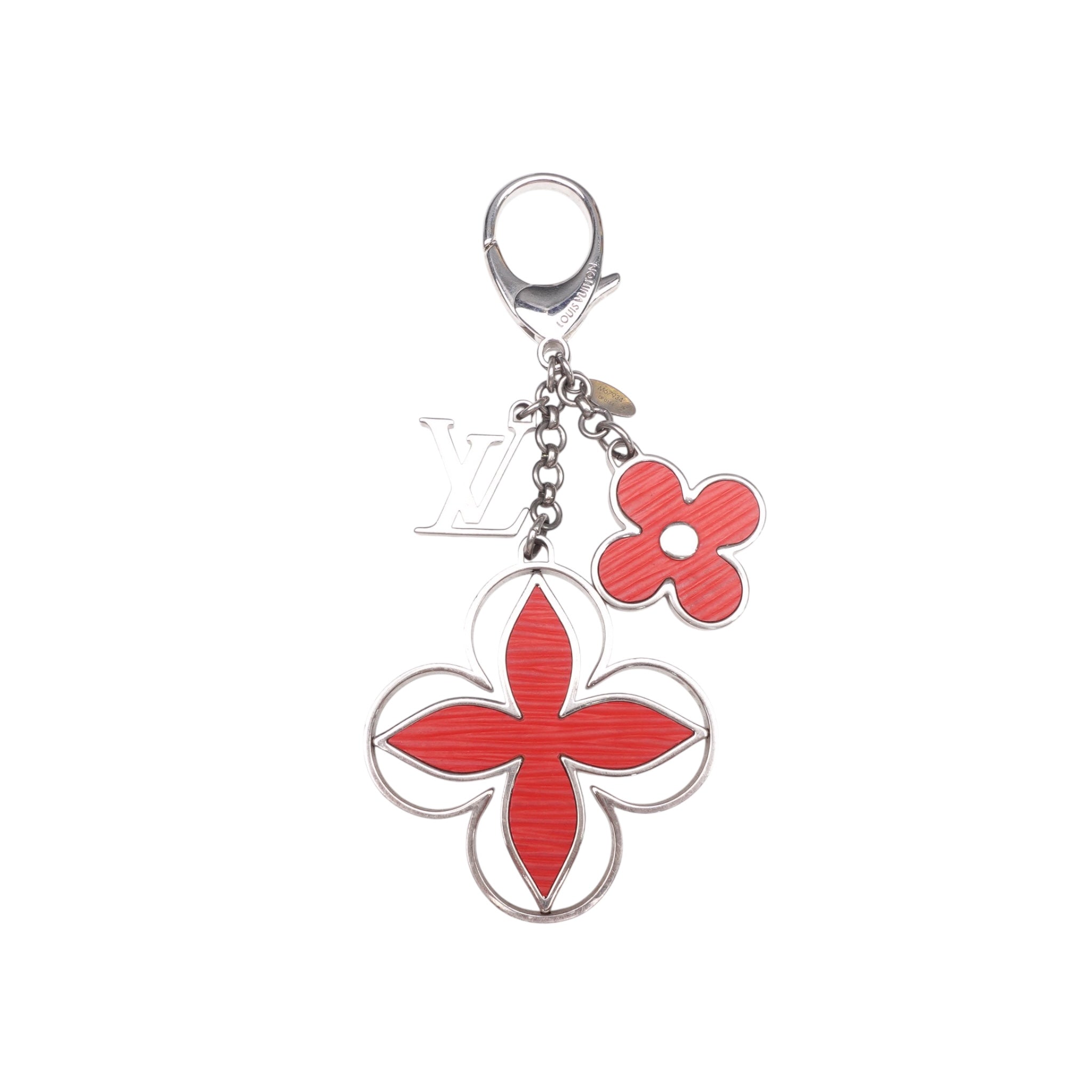 PRE-OWNED LV Red Epi Flower Rimy Bag Charm