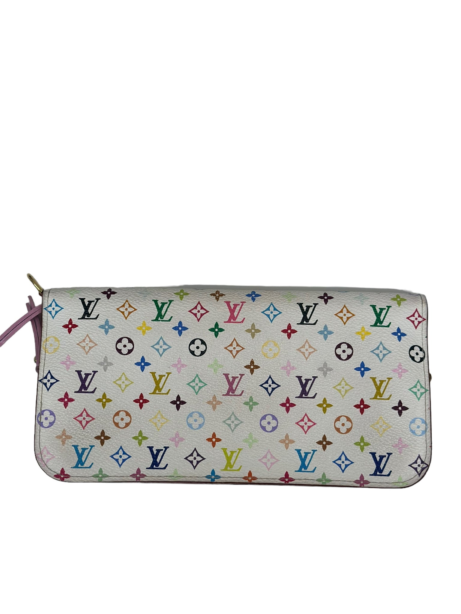 LOUIS VUITTON - Cartera de lona multicolor blanca