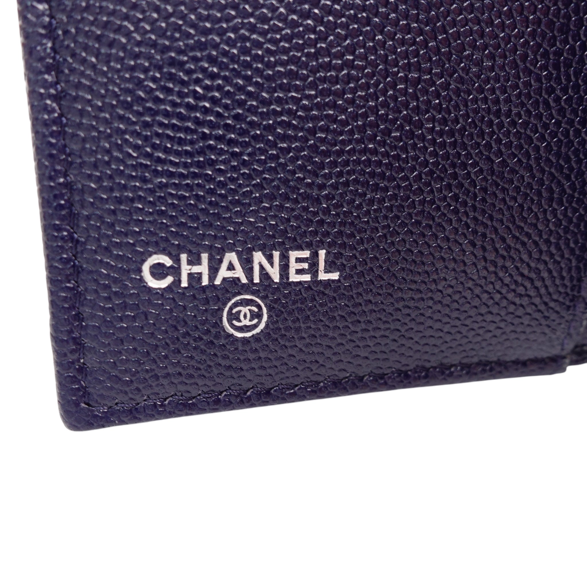 Cartera corta triple CC con degradado azul marino de segunda mano
