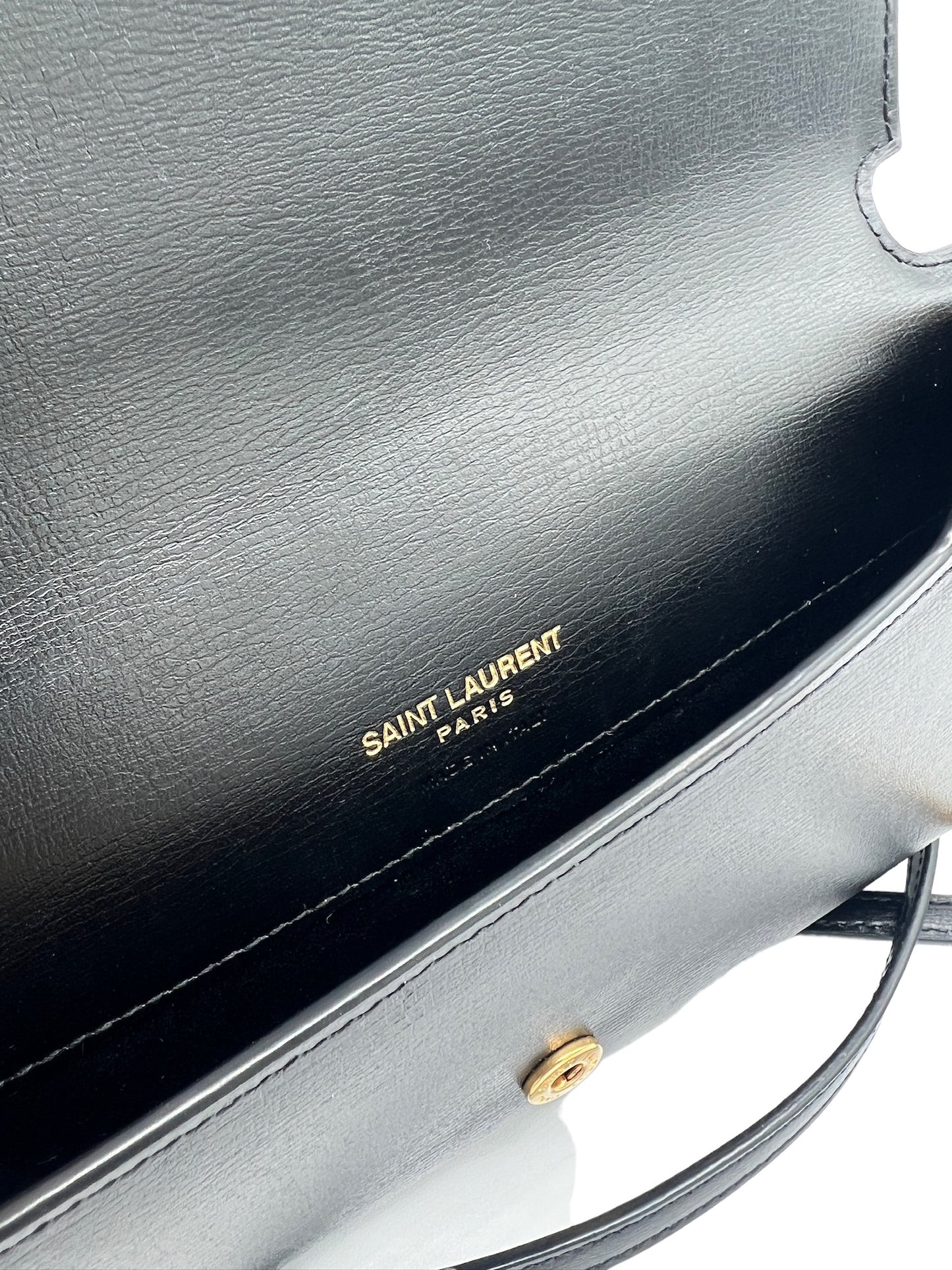 SAINT LAURENT - Black WOC Crossbody Bag