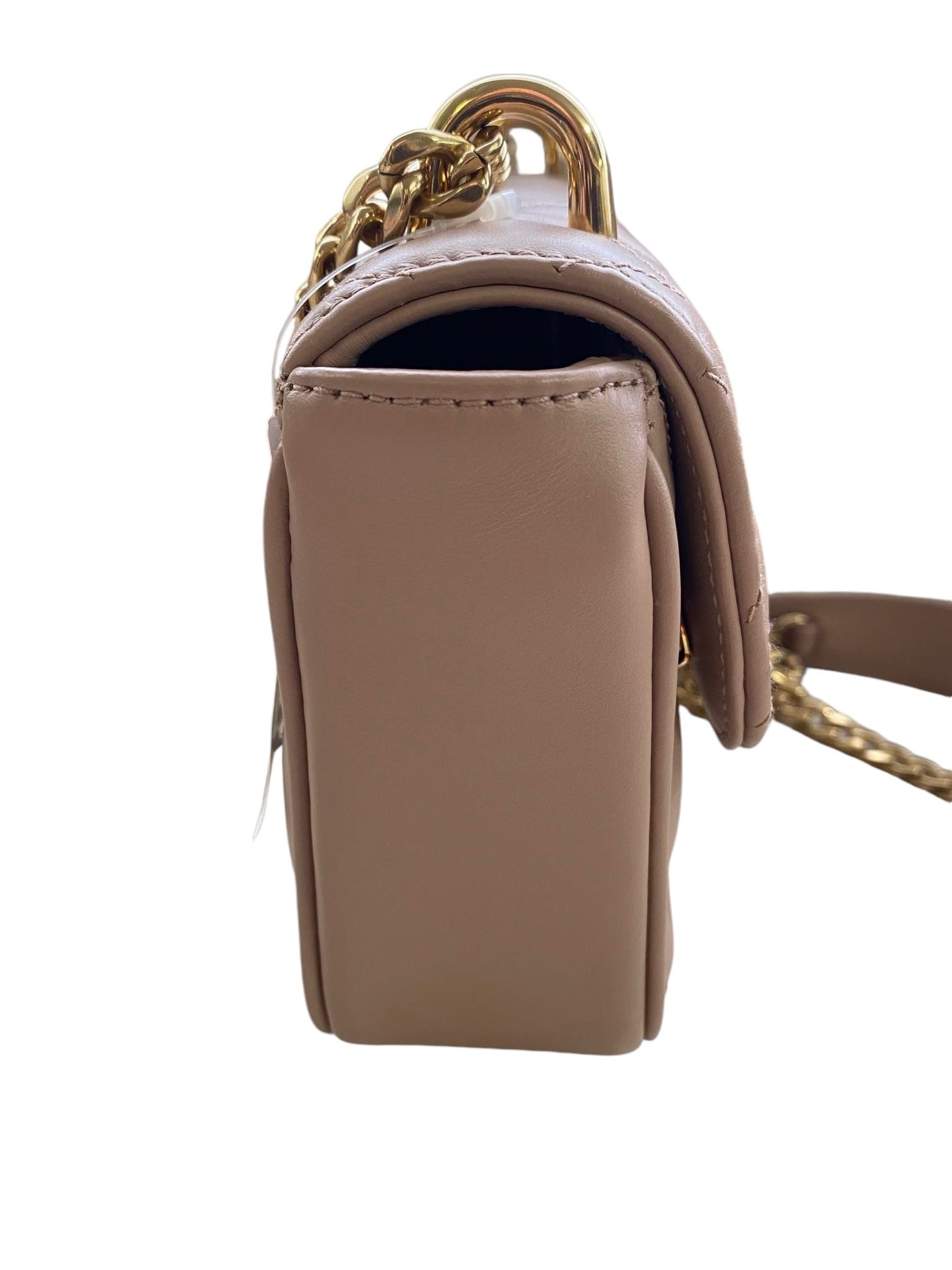 MIU MIU - Bolso bandolera de piel arrugada en color beige con rombos