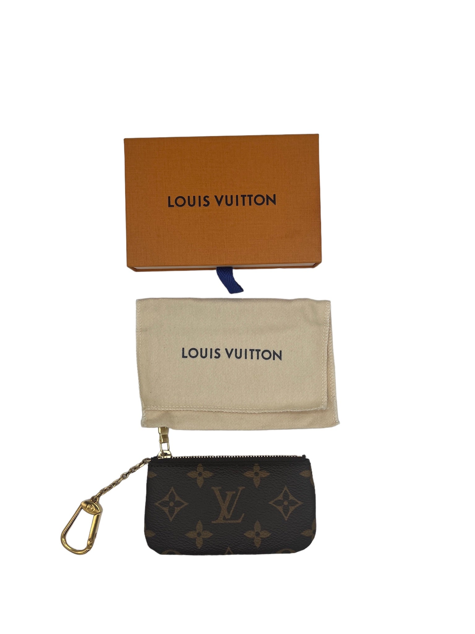 LOUIS VUITTON - Estuche para llaves de lona con monograma