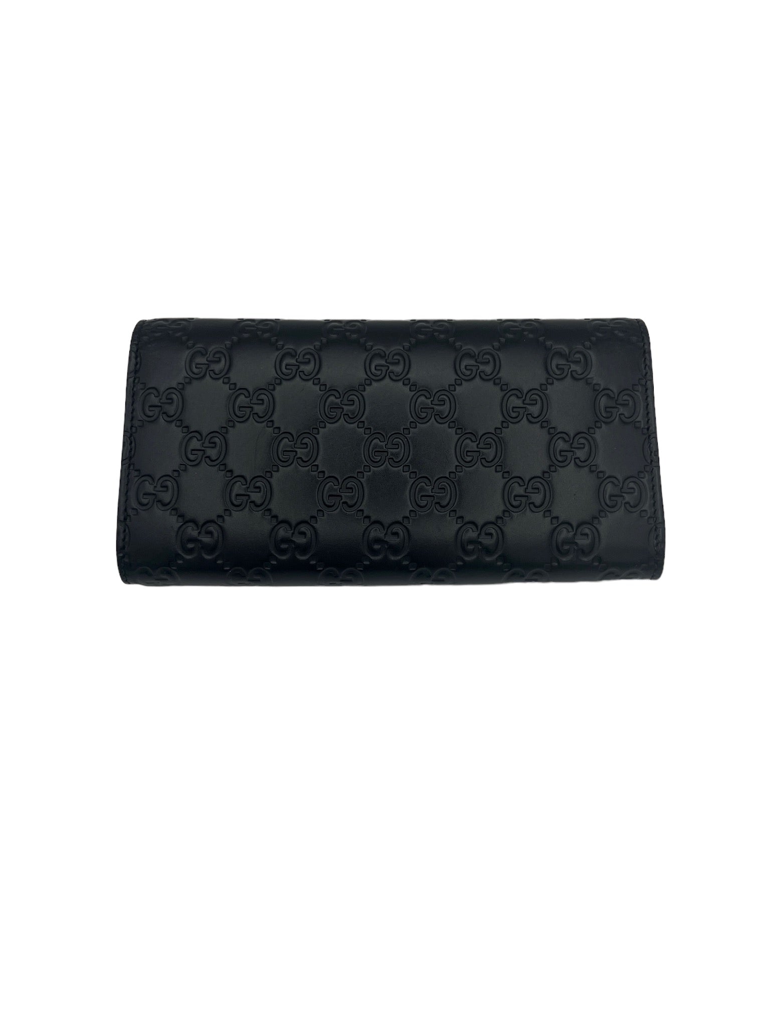 GUCCI - Cartera con solapa con cristales y firma Guccissima