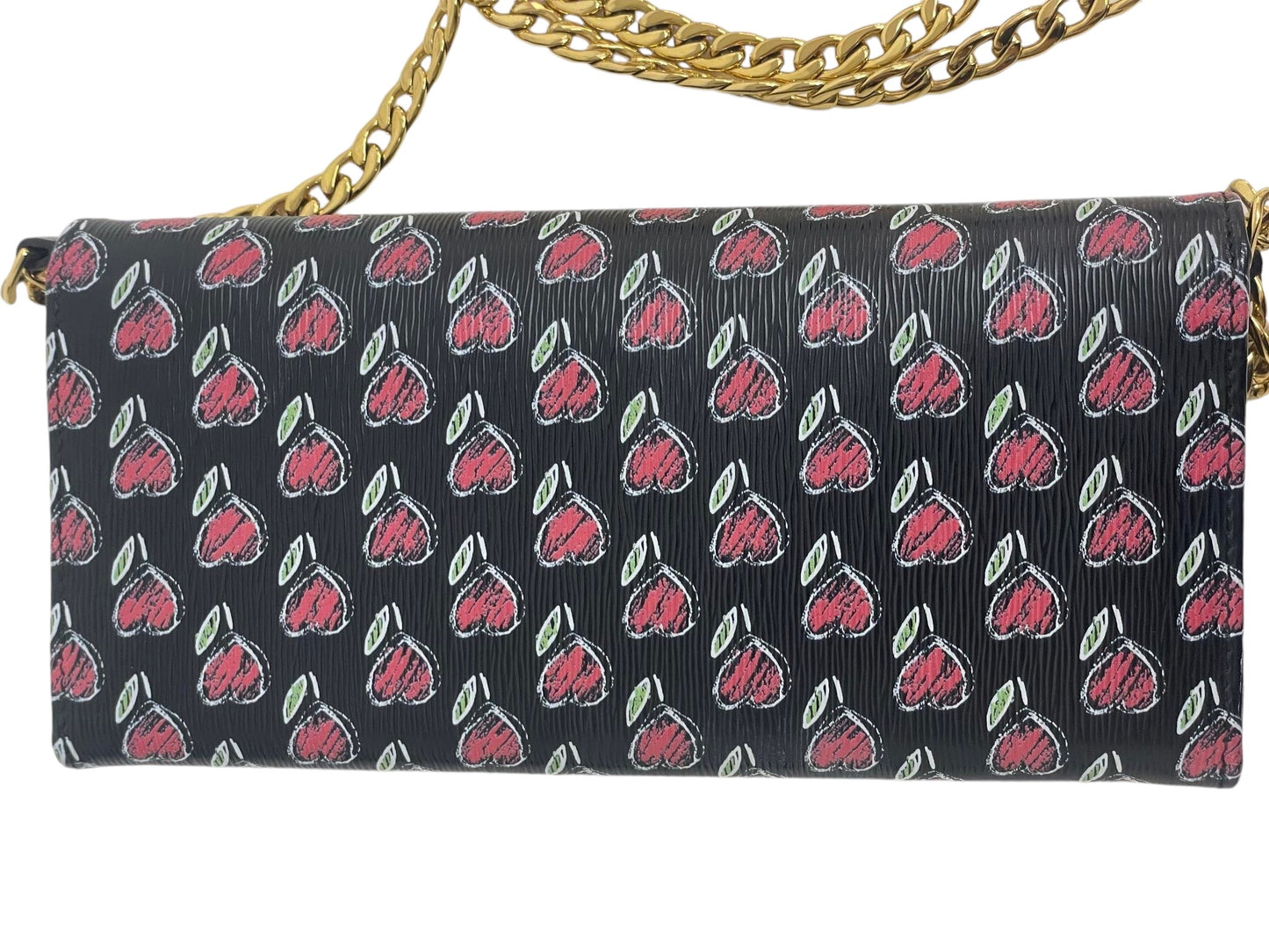 PRADA - Black Vitello Move Love Wallet on Chain