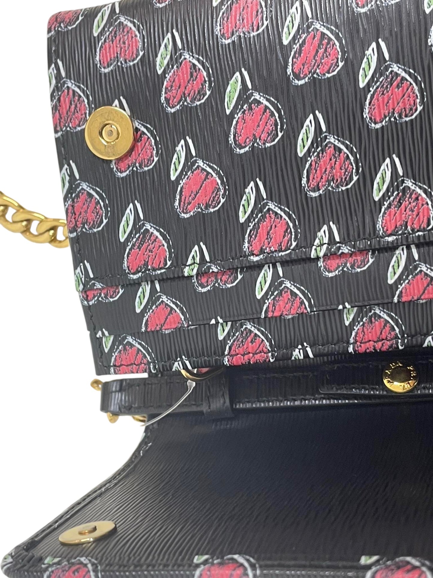 PRADA - Black Vitello Move Love Wallet on Chain