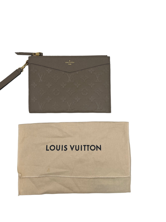 LOUIS VUITTON - Monogram Empreinte Pochette Melanie MM Turtledove