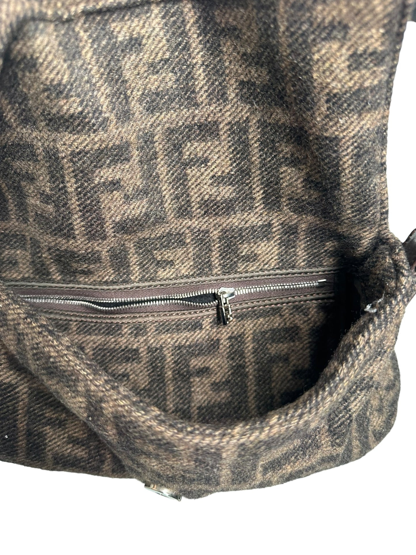 FENDI - Baguette Wool Zucca Shoulder Bag