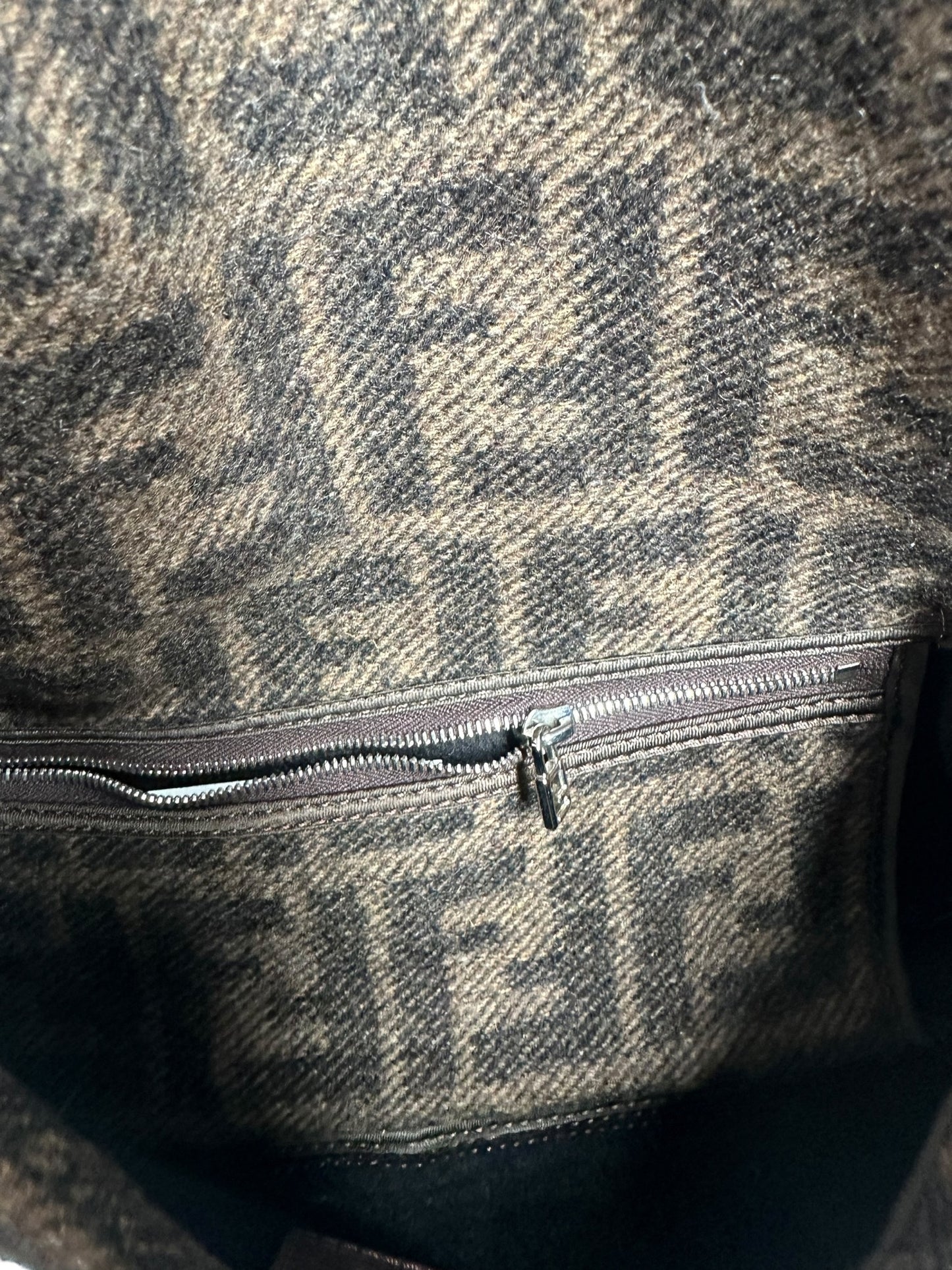 FENDI - Baguette Wool Zucca Shoulder Bag
